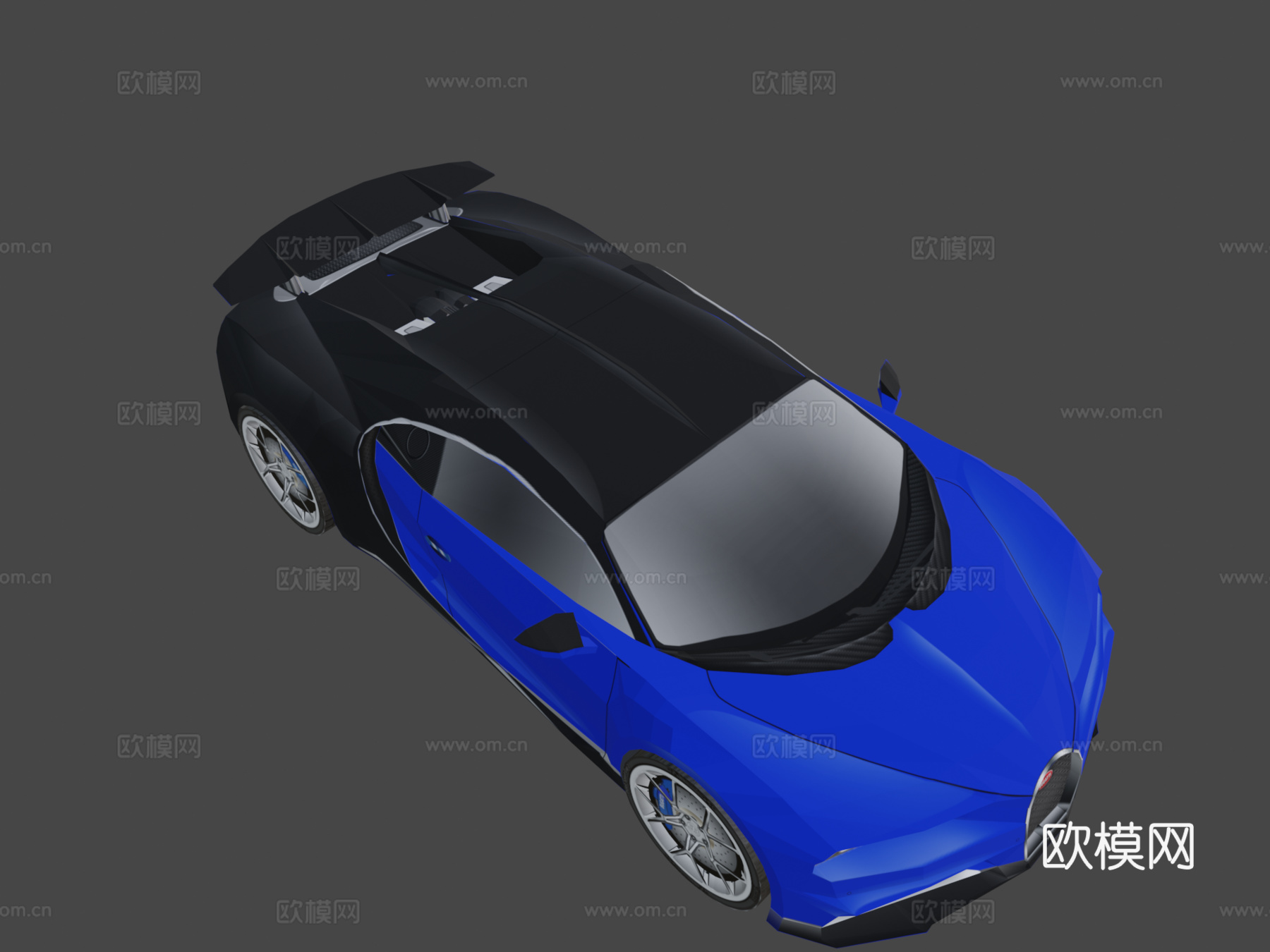 布加迪 Chiron 纸艺su模型