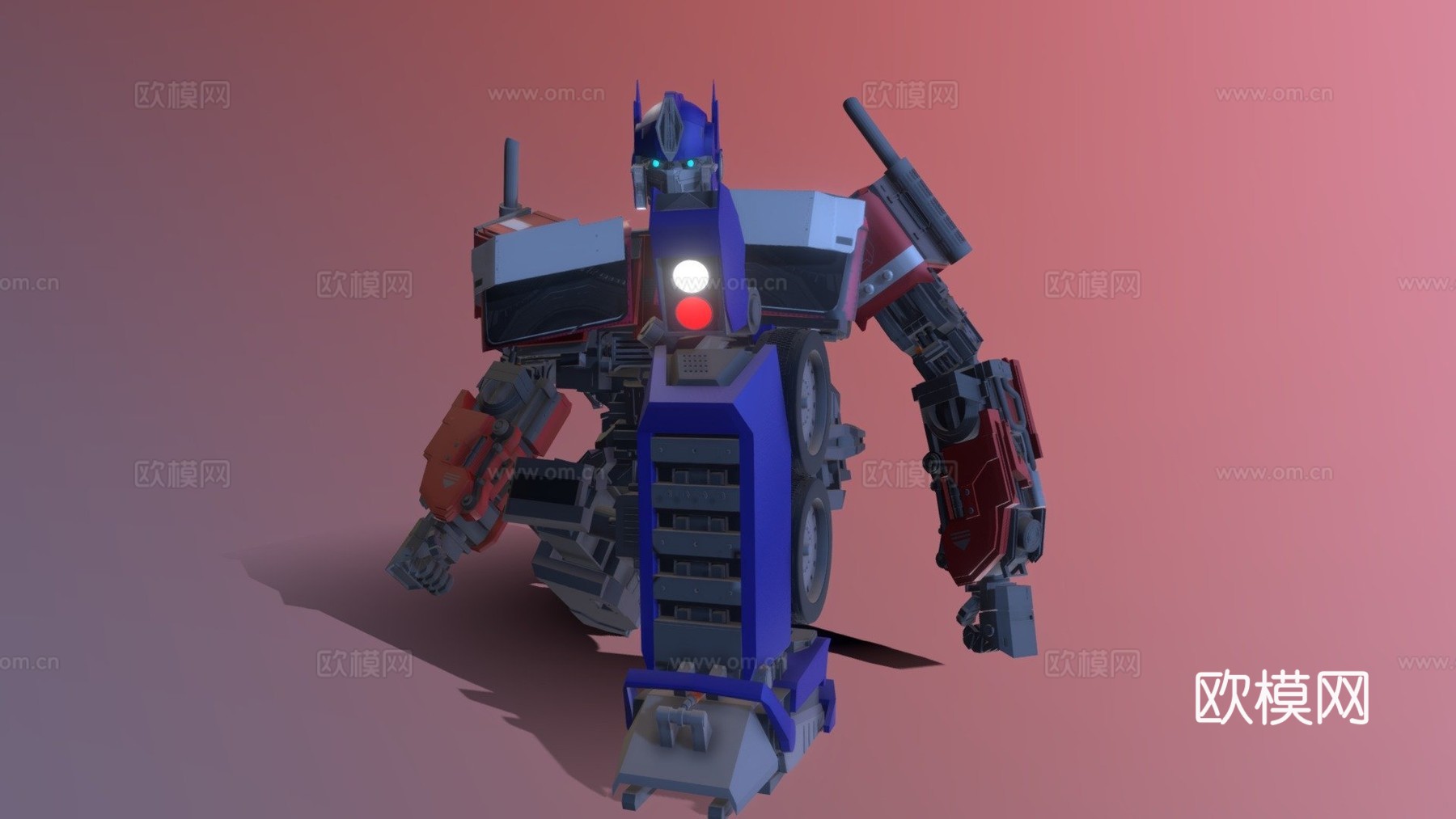 擎天柱变形su模型