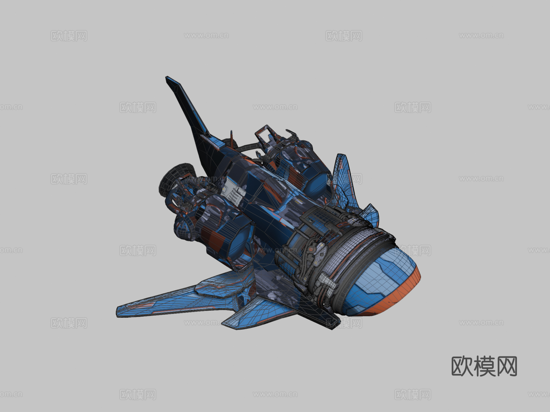 太空飞船复古进化版su模型