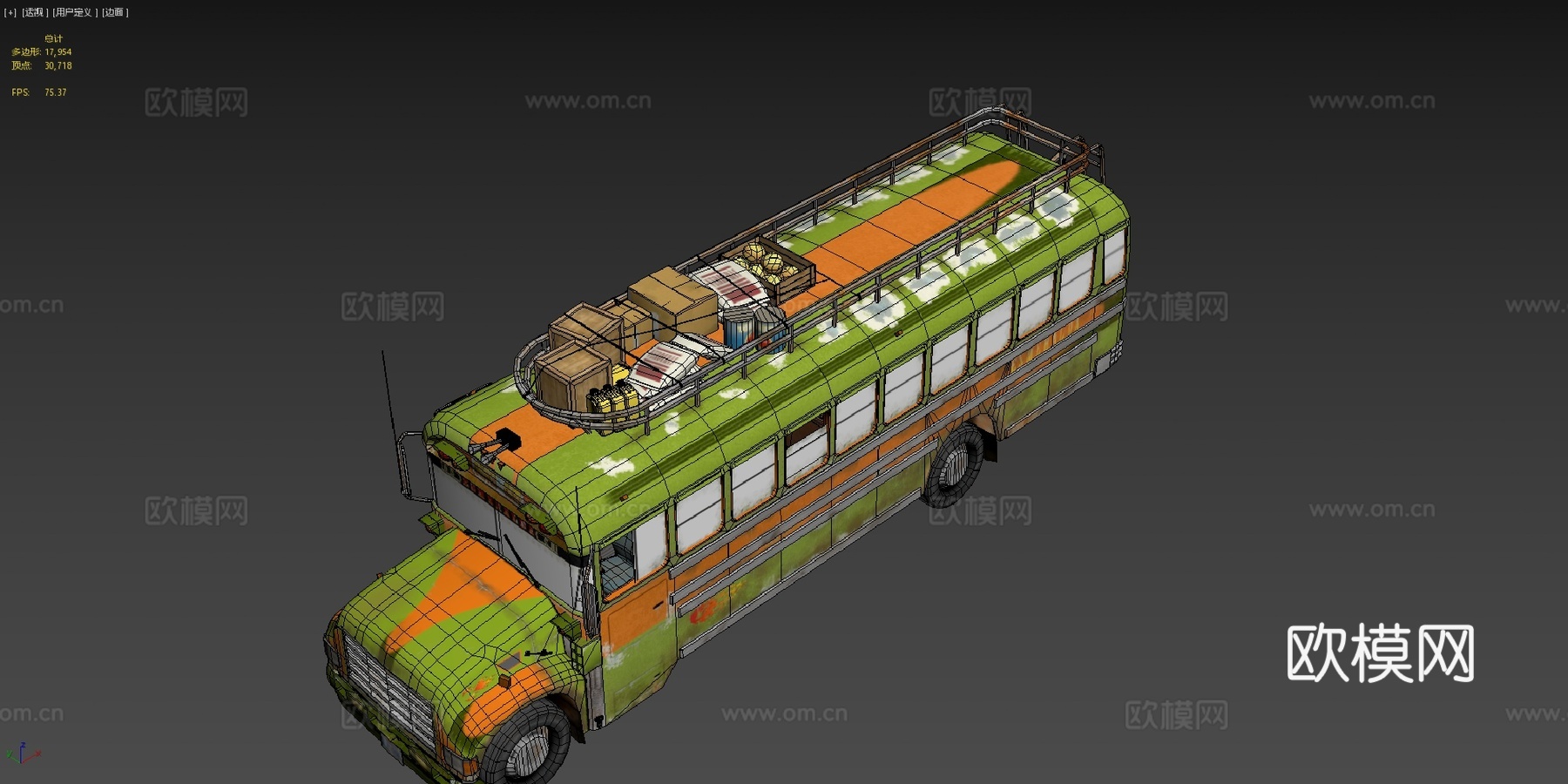 危地马拉鸡巴士su模型