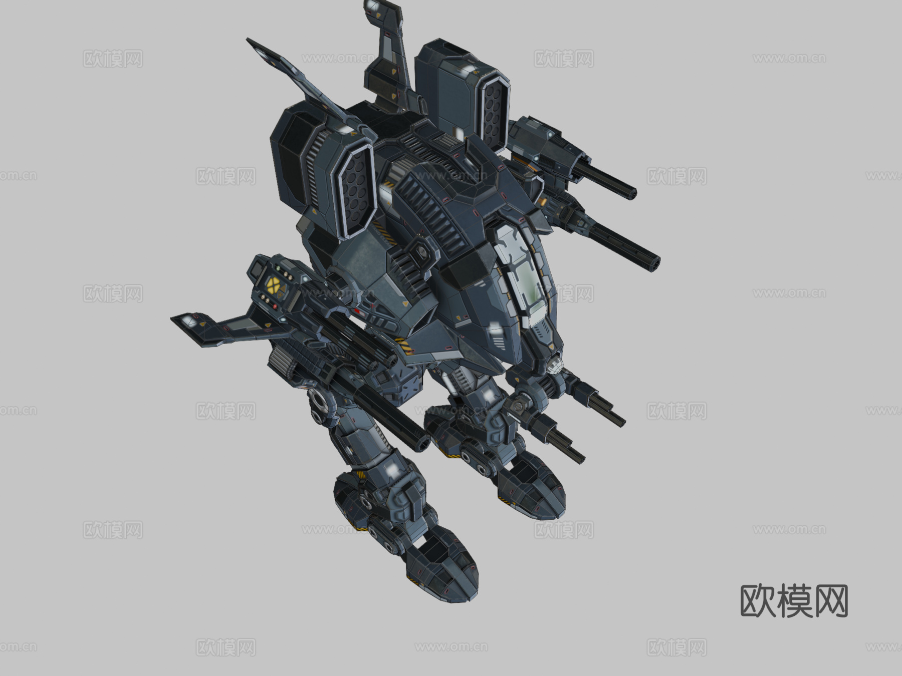 猎鹰 Mk.2 低多边形动画机甲su模型