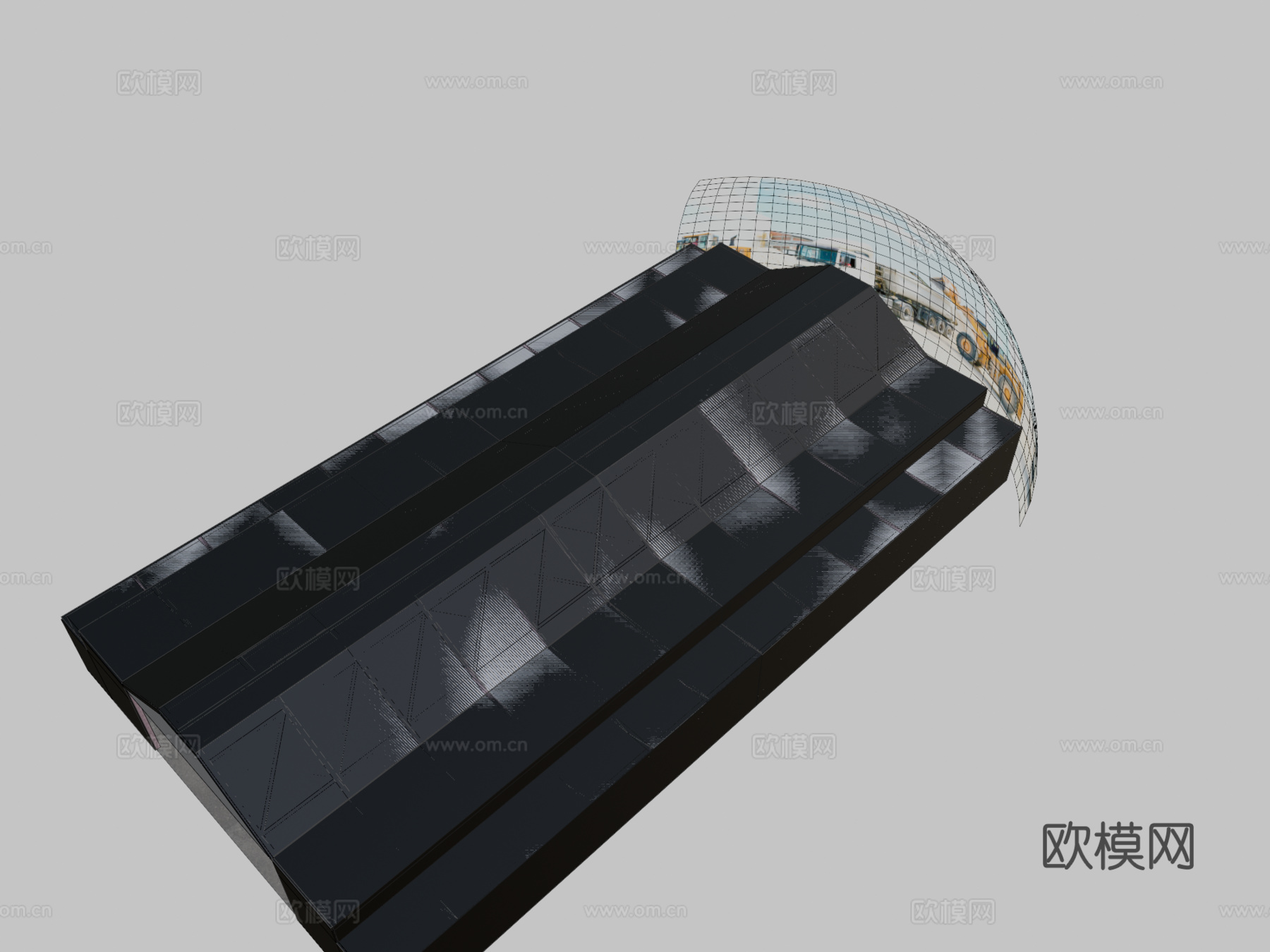 商业存储车库su模型