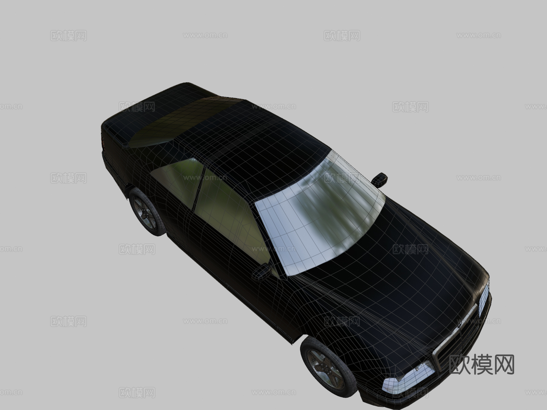 梅赛德斯奔驰E级W124未完成su模型