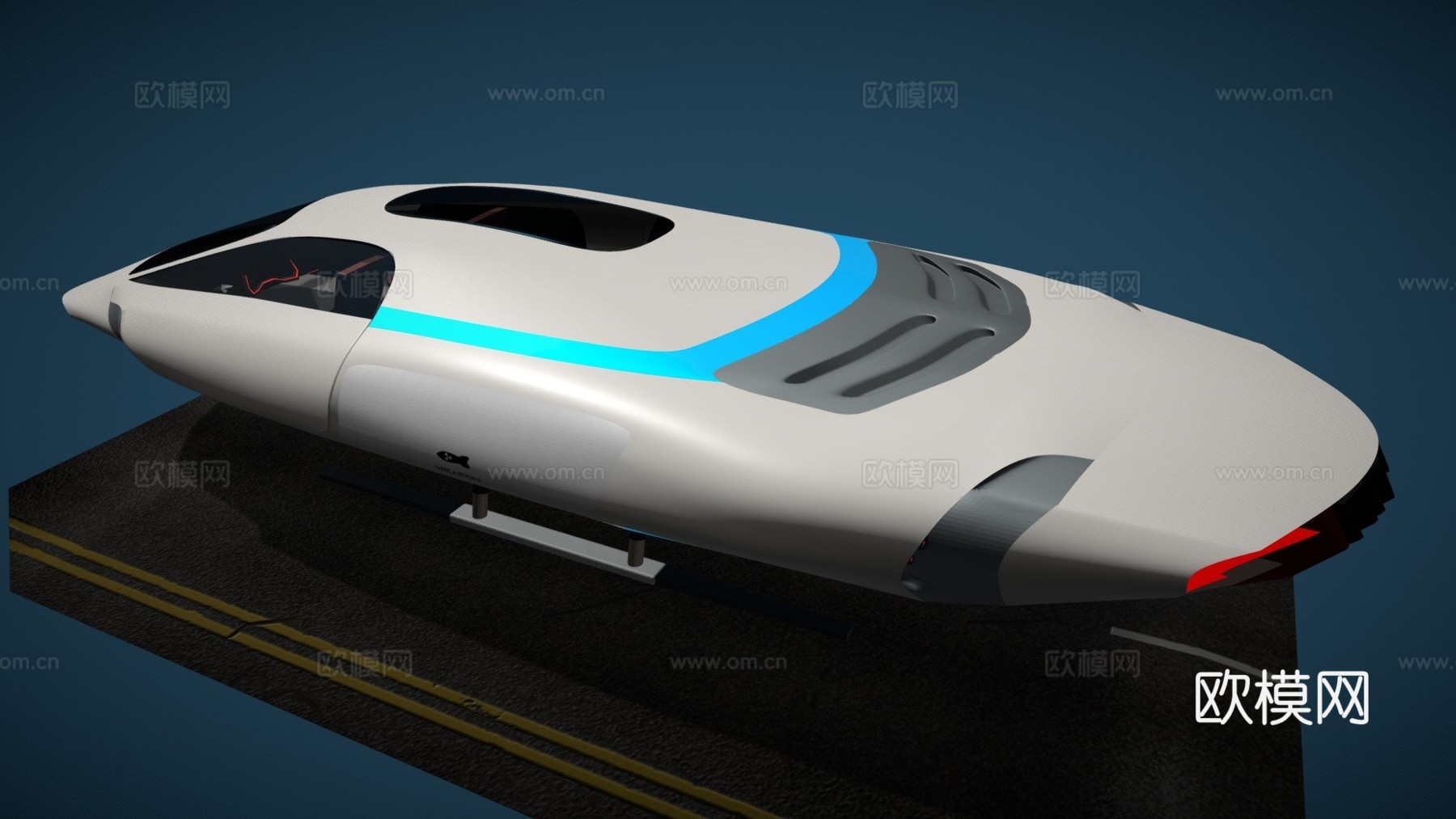 科幻战斗机载具带导弹武器su模型