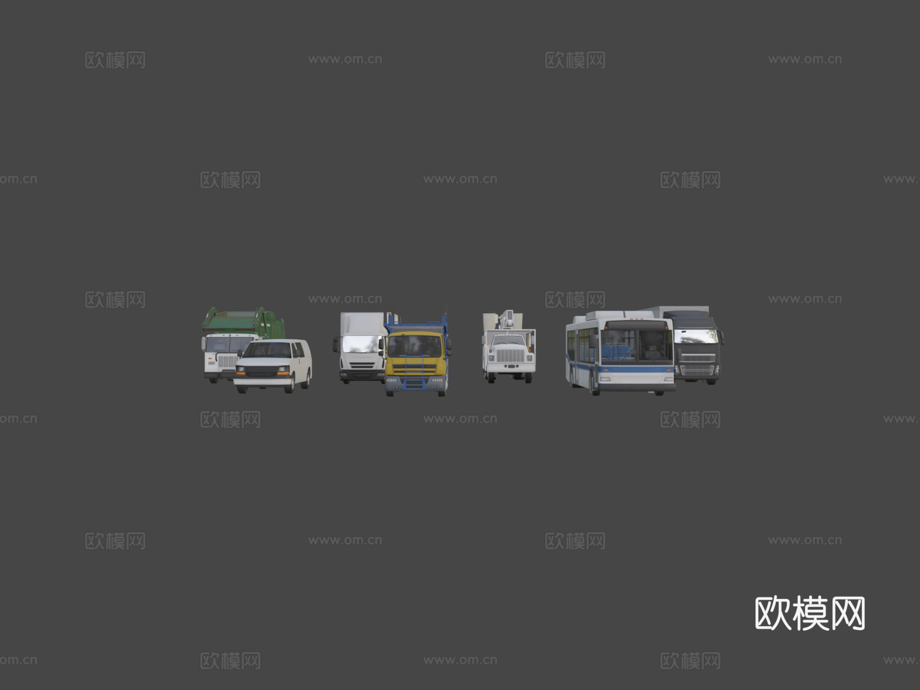 款低多边形汽车和卡车收藏su模型