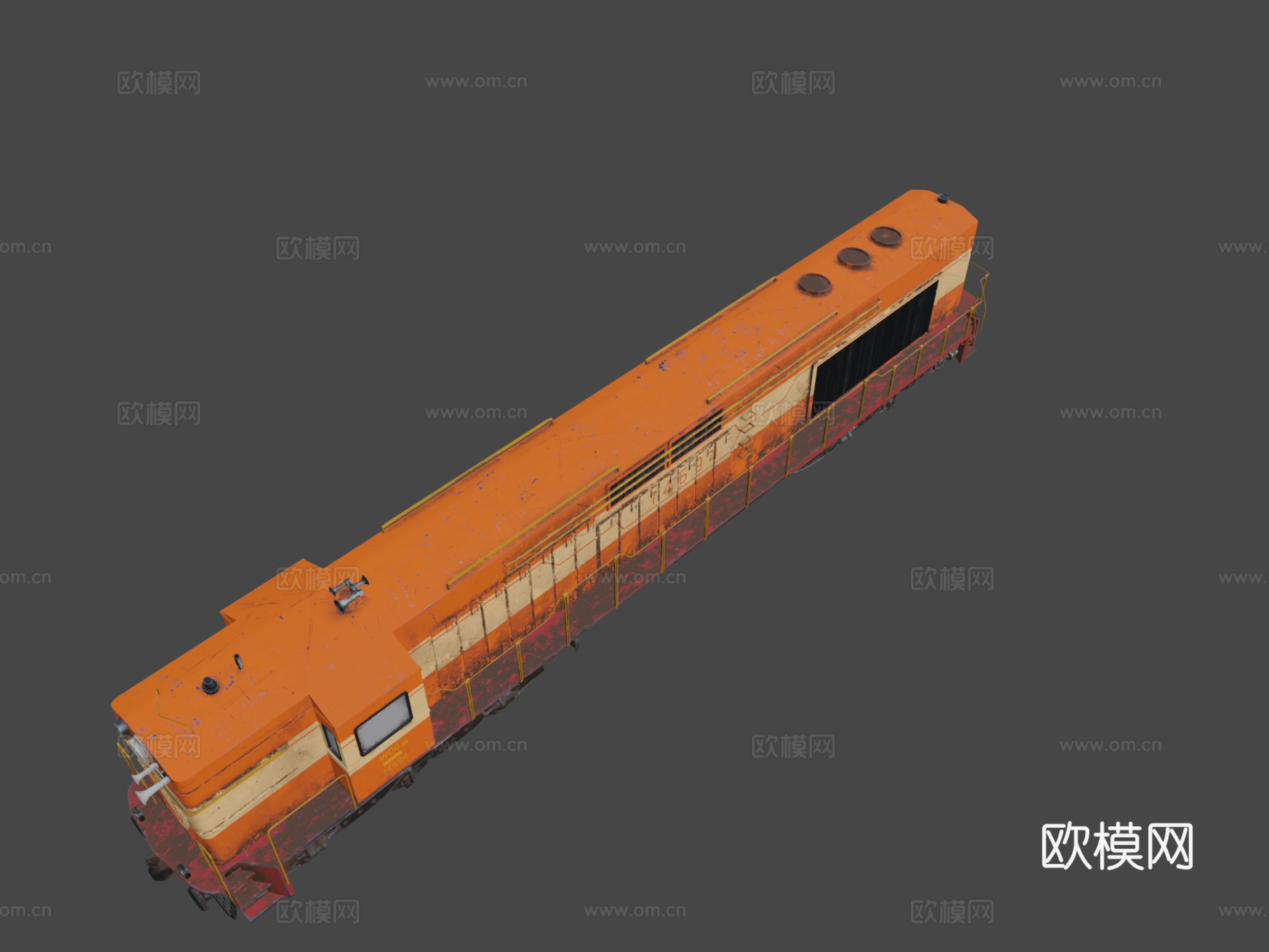 火车引擎su模型