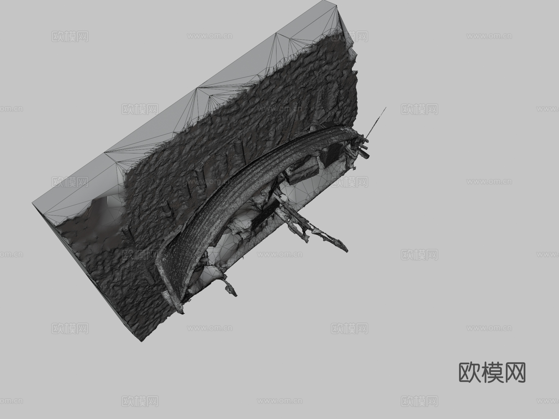 小型渔船su模型