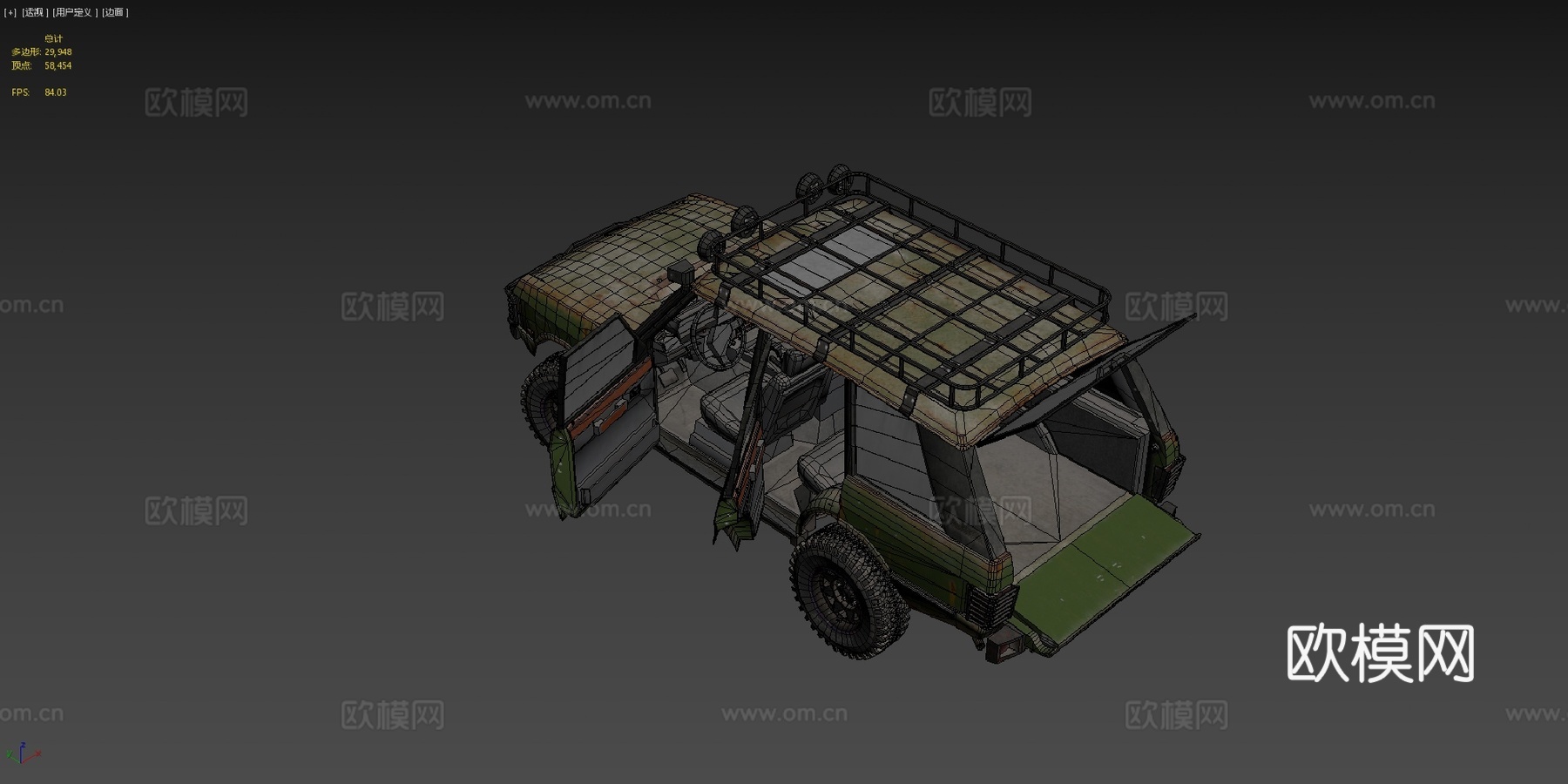 年代SUV越野生锈版su模型
