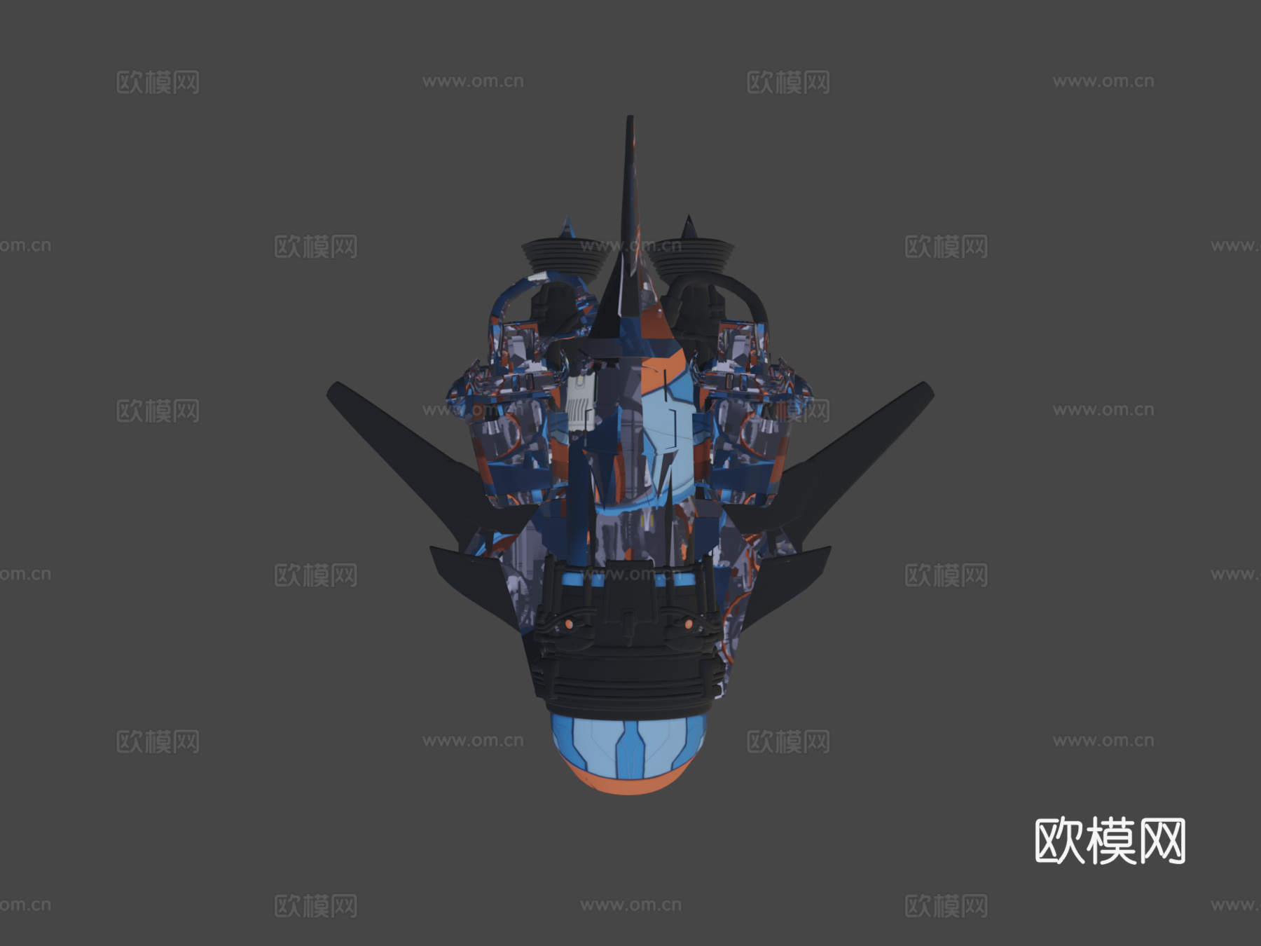 太空飞船复古进化版su模型