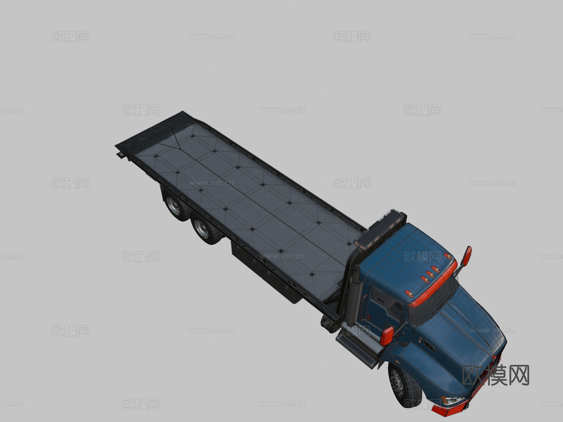 肯沃斯T440拖车su模型