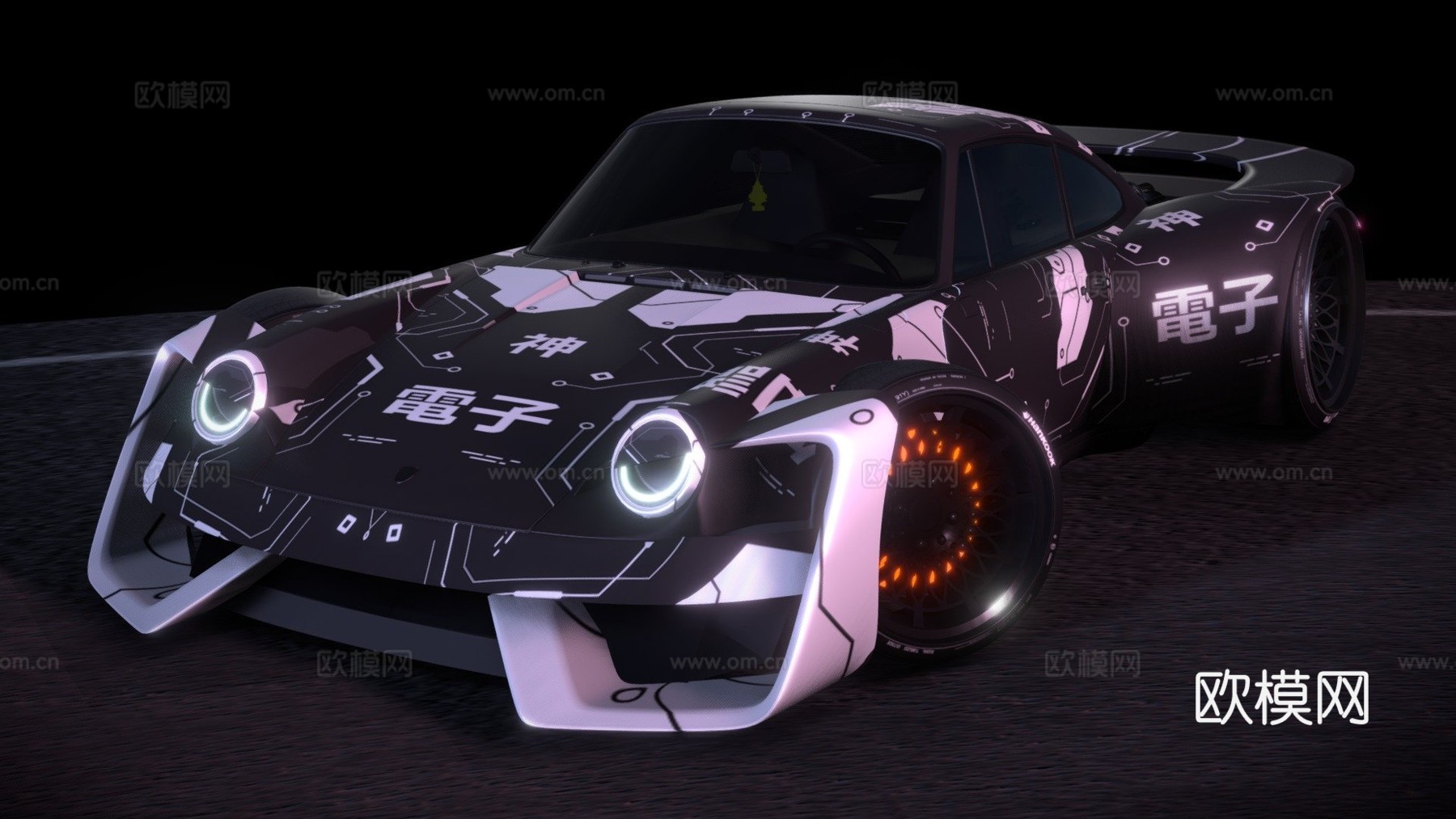 赛博摩托霓虹石灰项目911测试01su模型