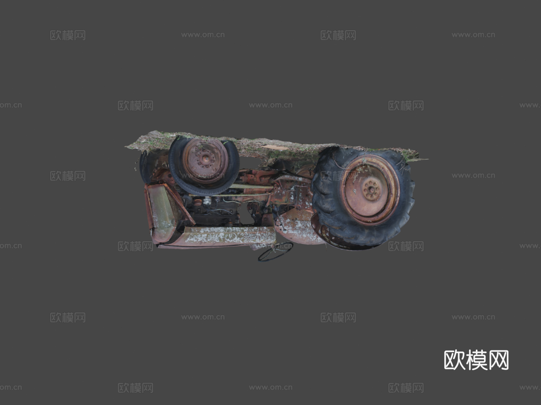 拖拉机原始扫描su模型