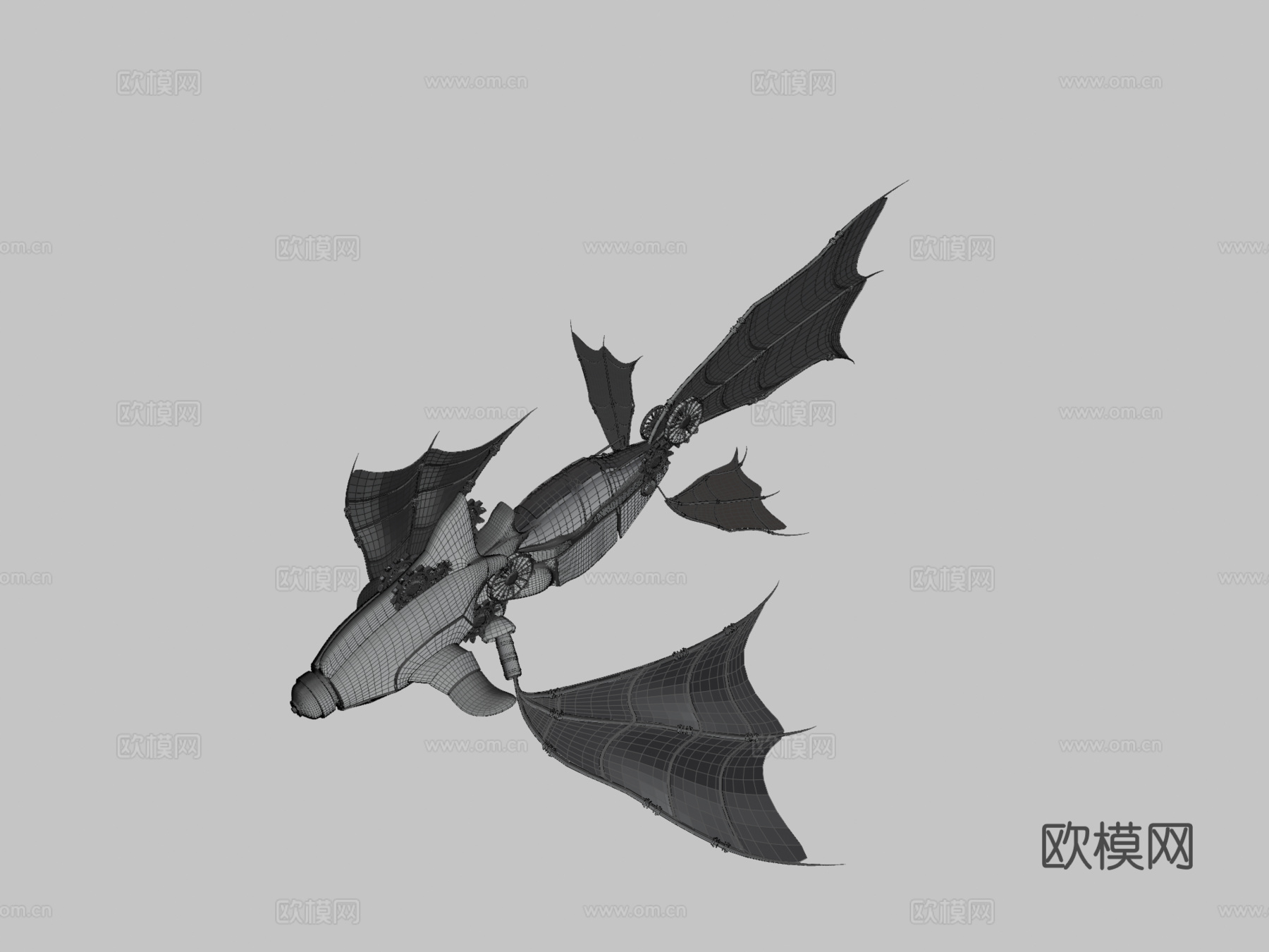 蒸汽朋克飞机Blender文件su模型