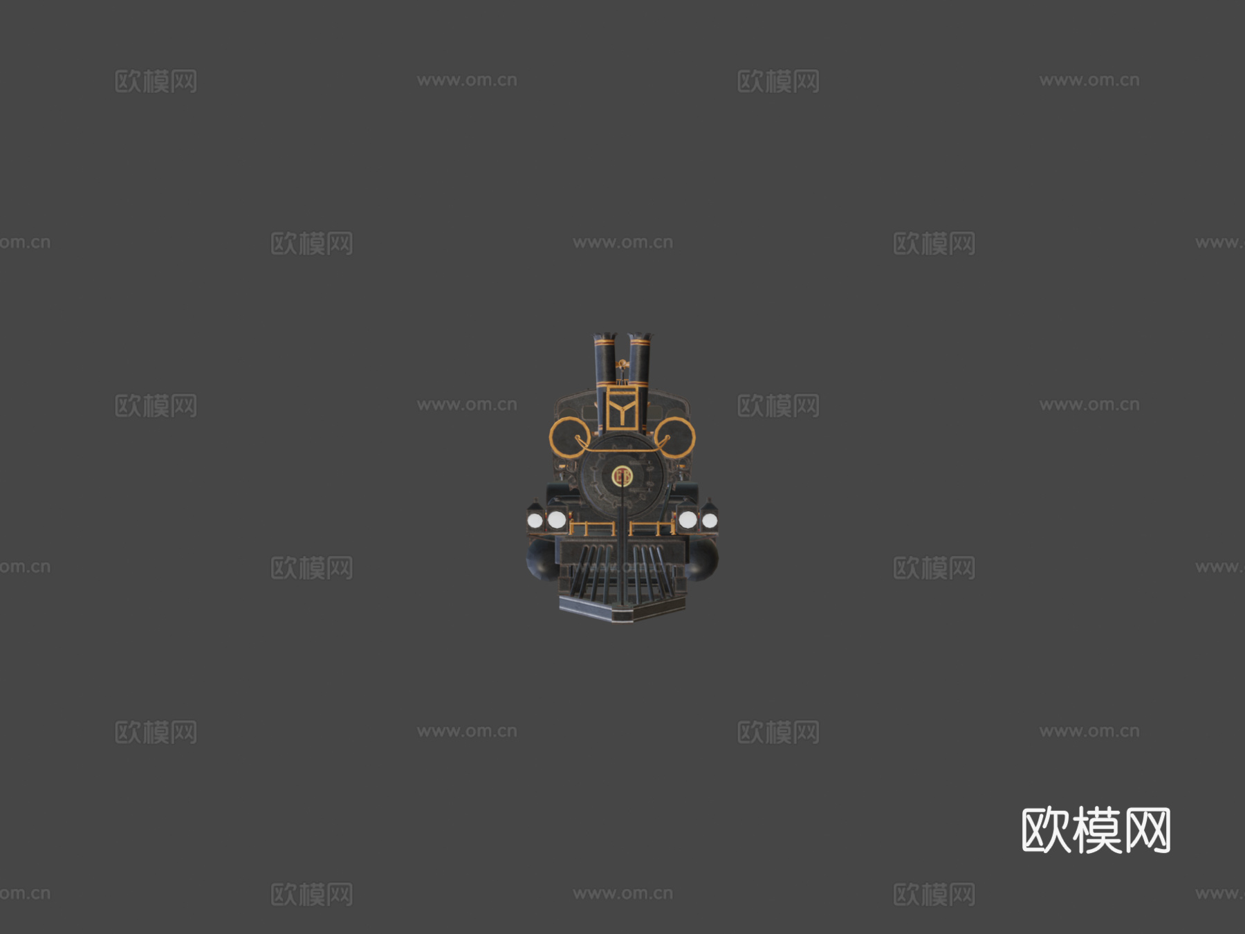 回到未来 火车 蒸汽机车su模型