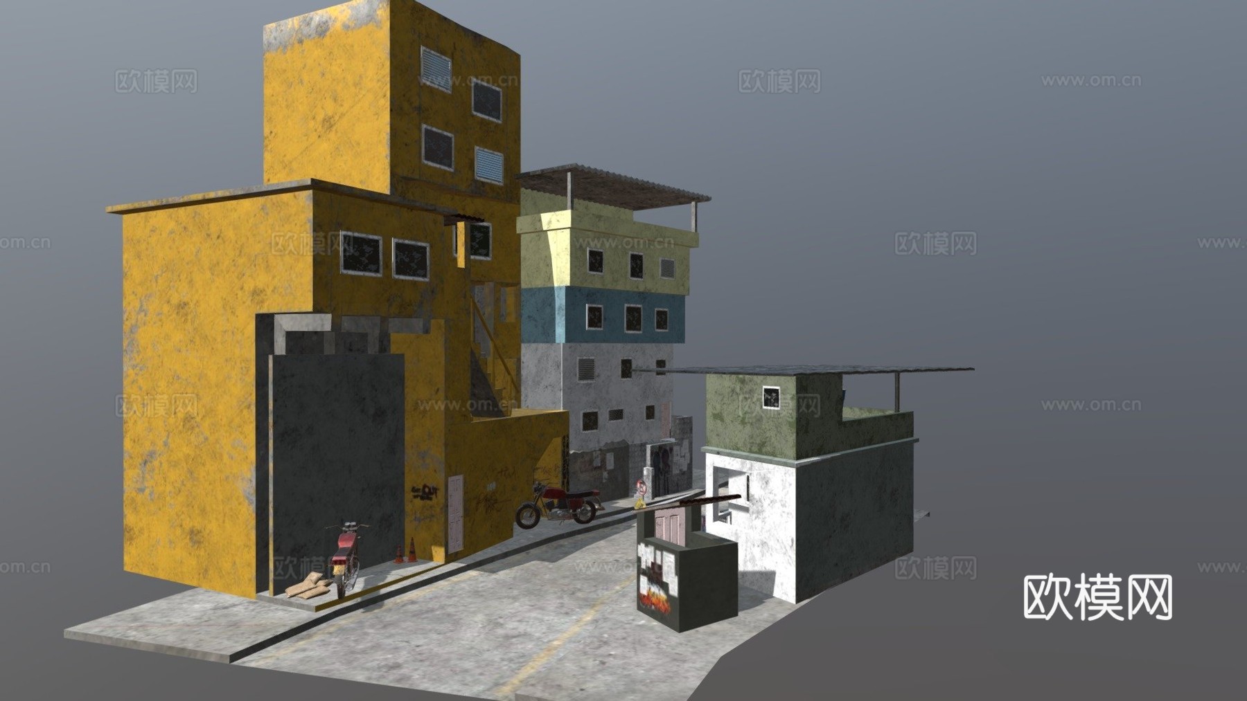 里约贫民窟街景su模型