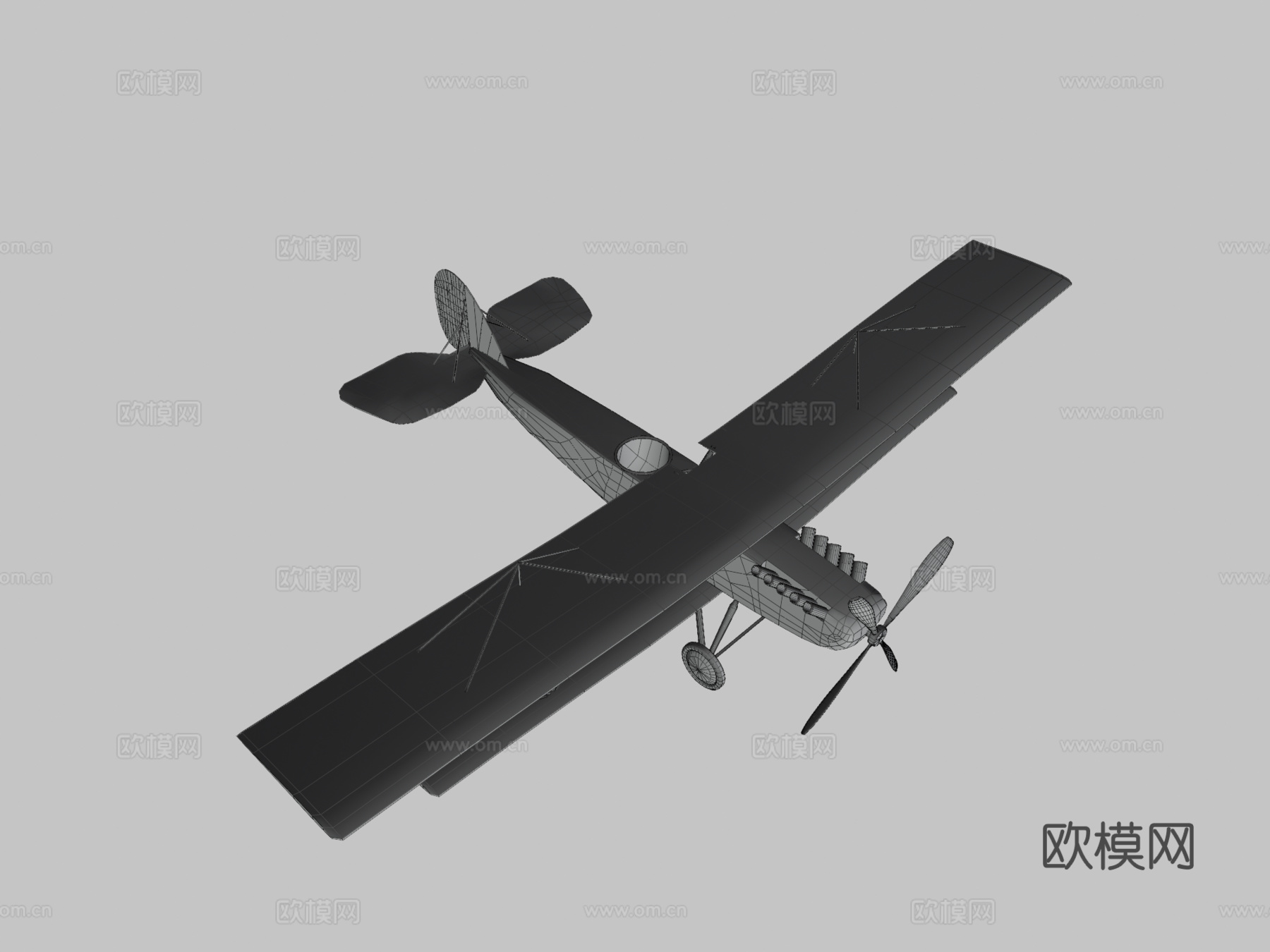 双翼飞机天堂麻烦资产伊卡洛斯13d模型