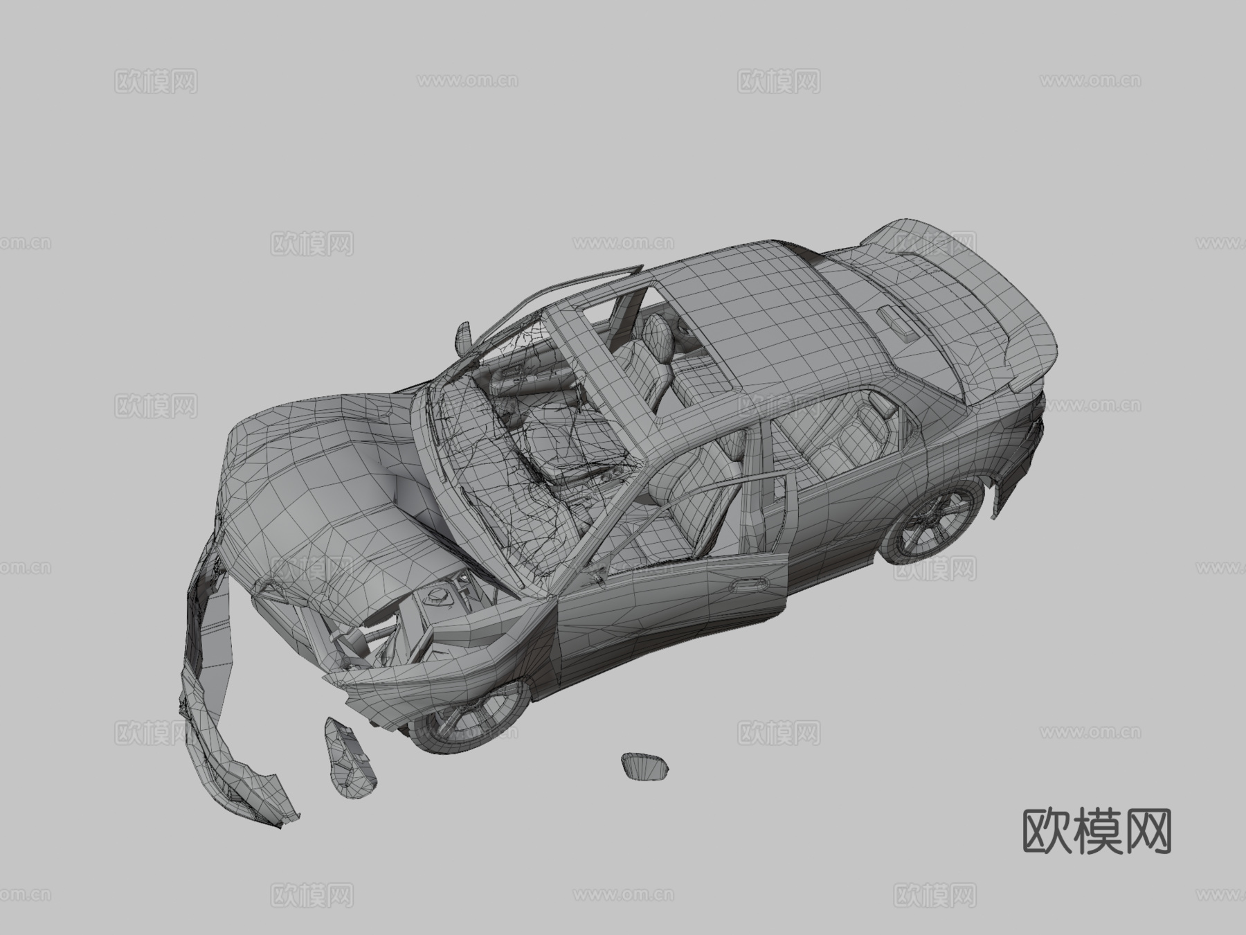 损毁汽车2su模型