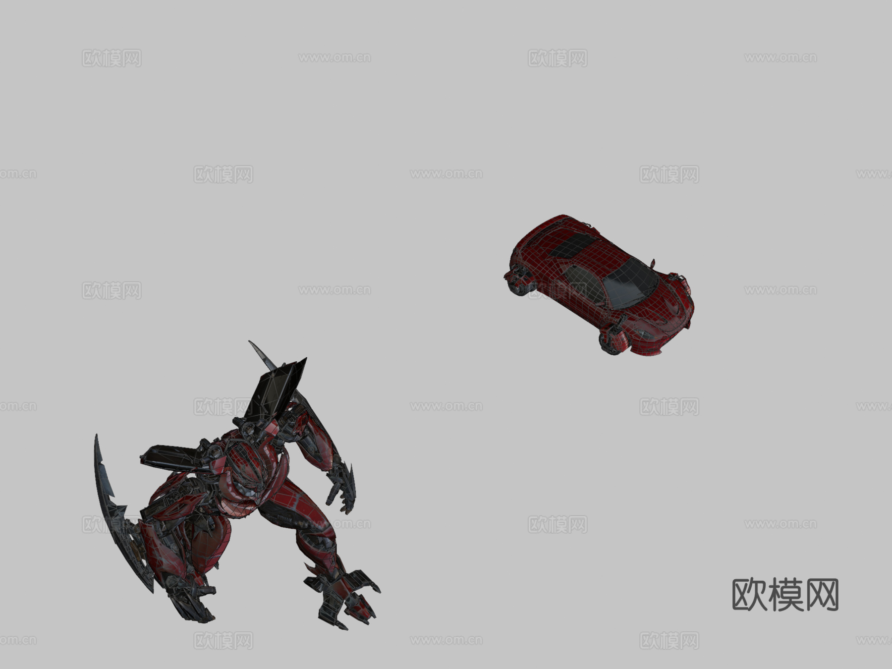 幻影变形金刚月黑之时su模型