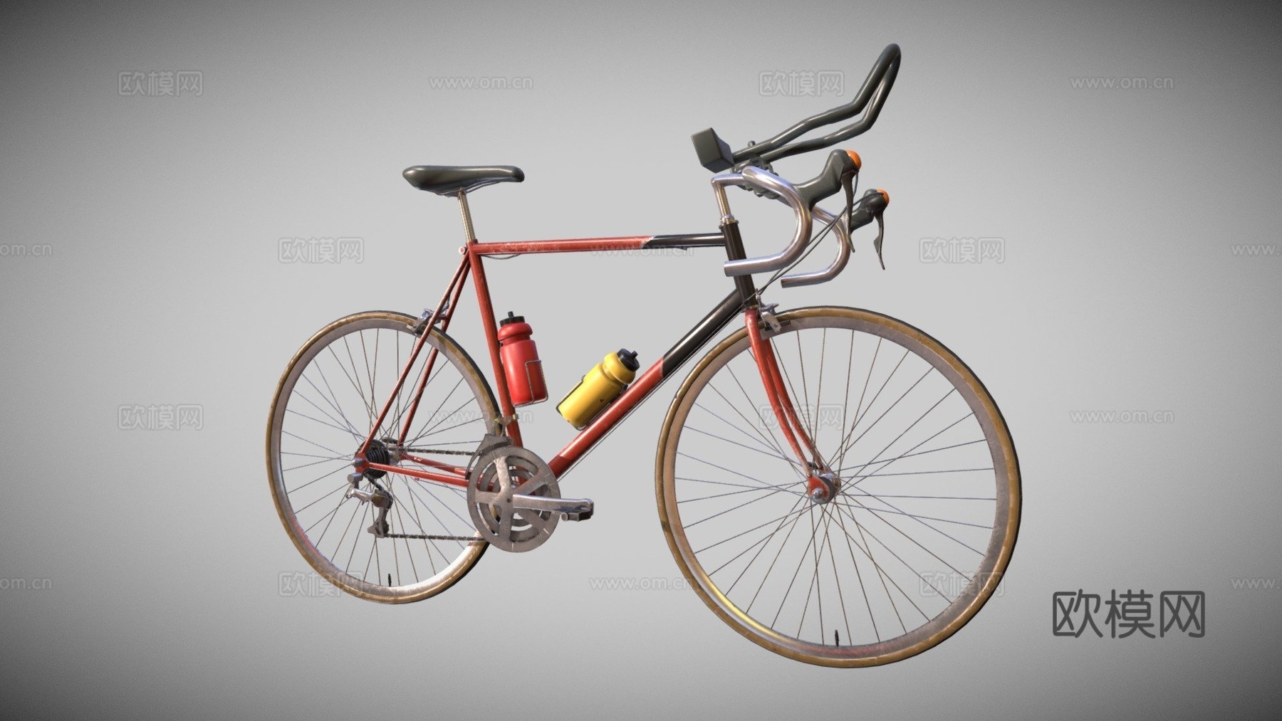 竞赛自行车su模型