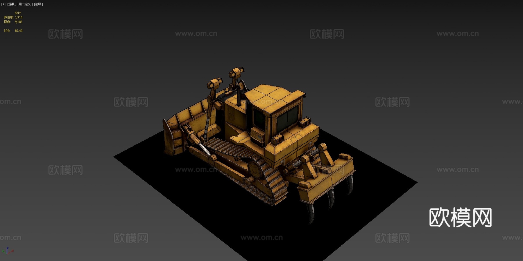 重型推土机su模型