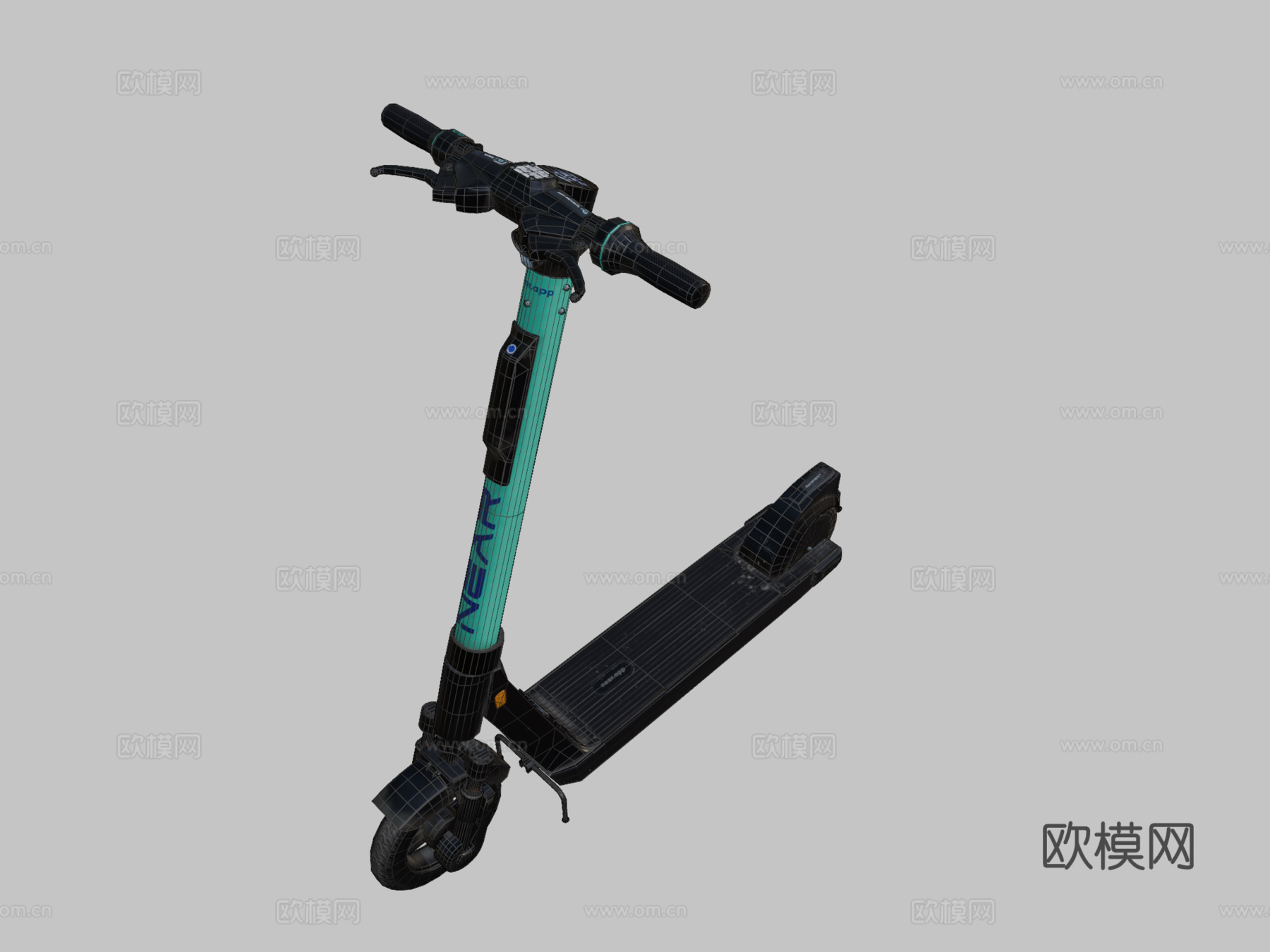 电动滑板车低多边形游戏就绪su模型