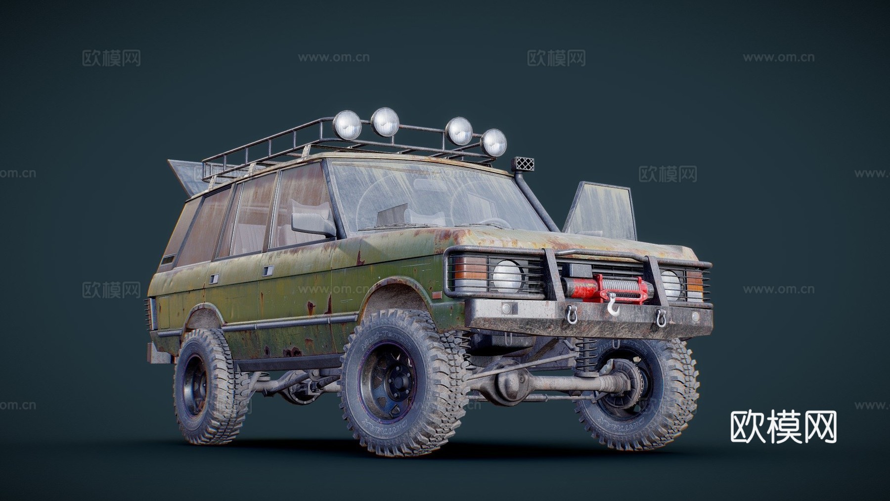 年代SUV越野生锈版su模型