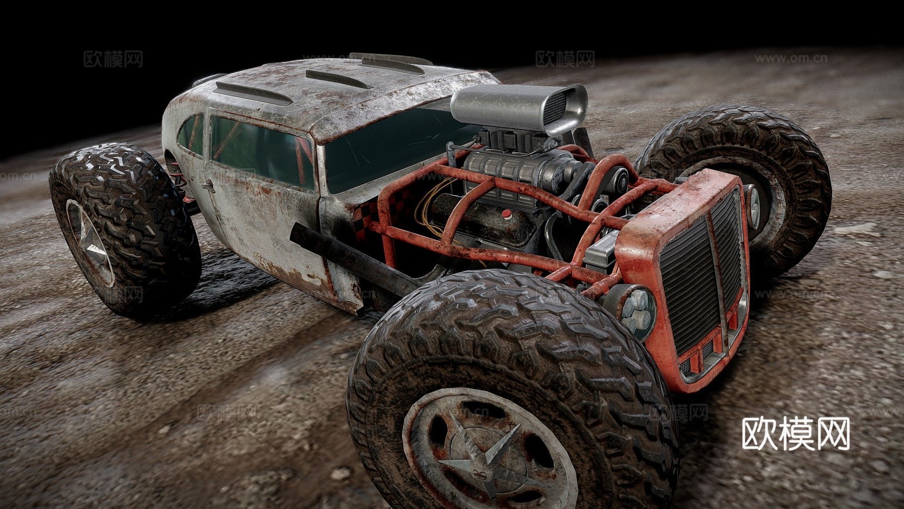 山猫袭击者越野热棒su模型