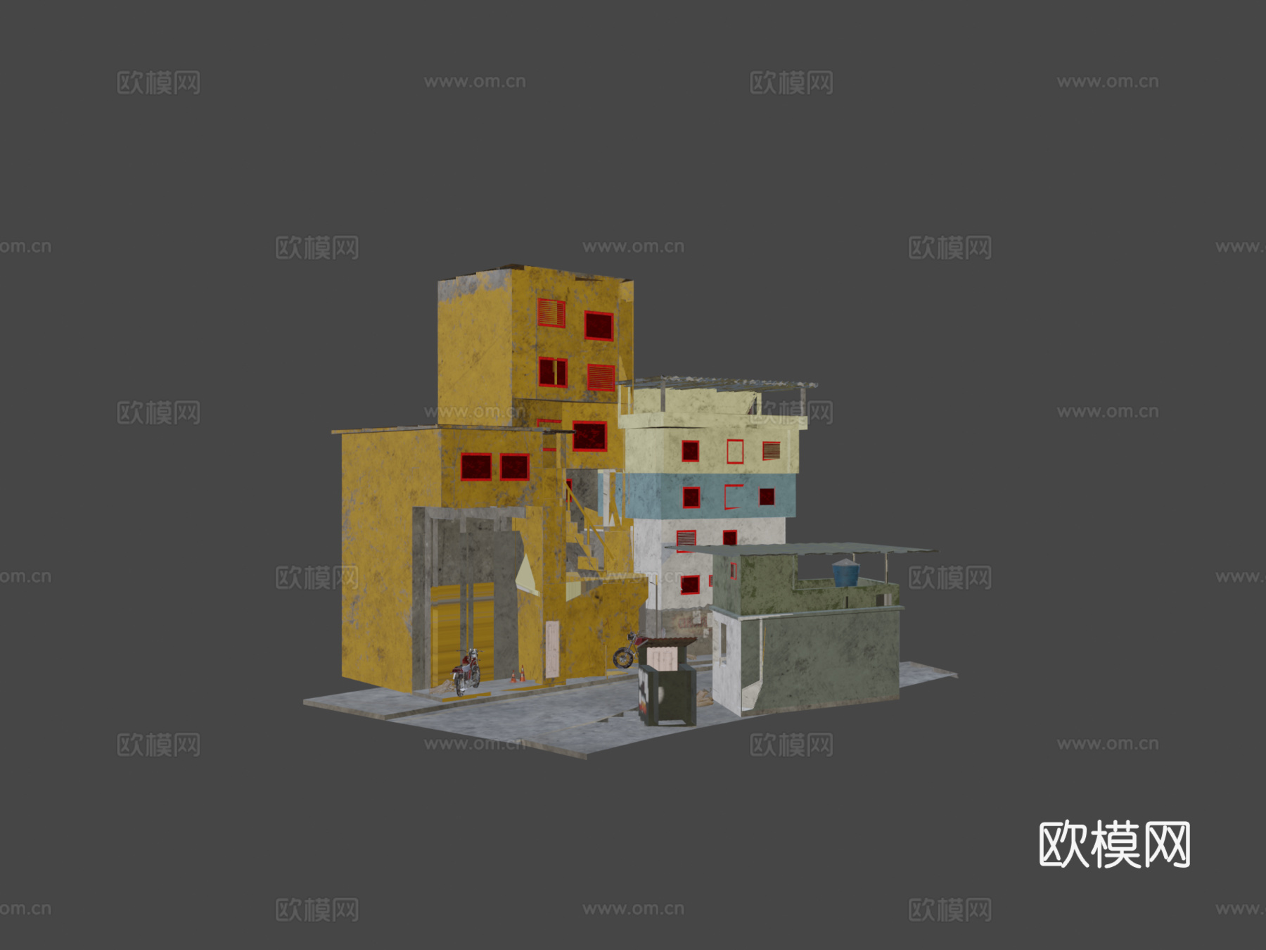 里约贫民窟街景su模型