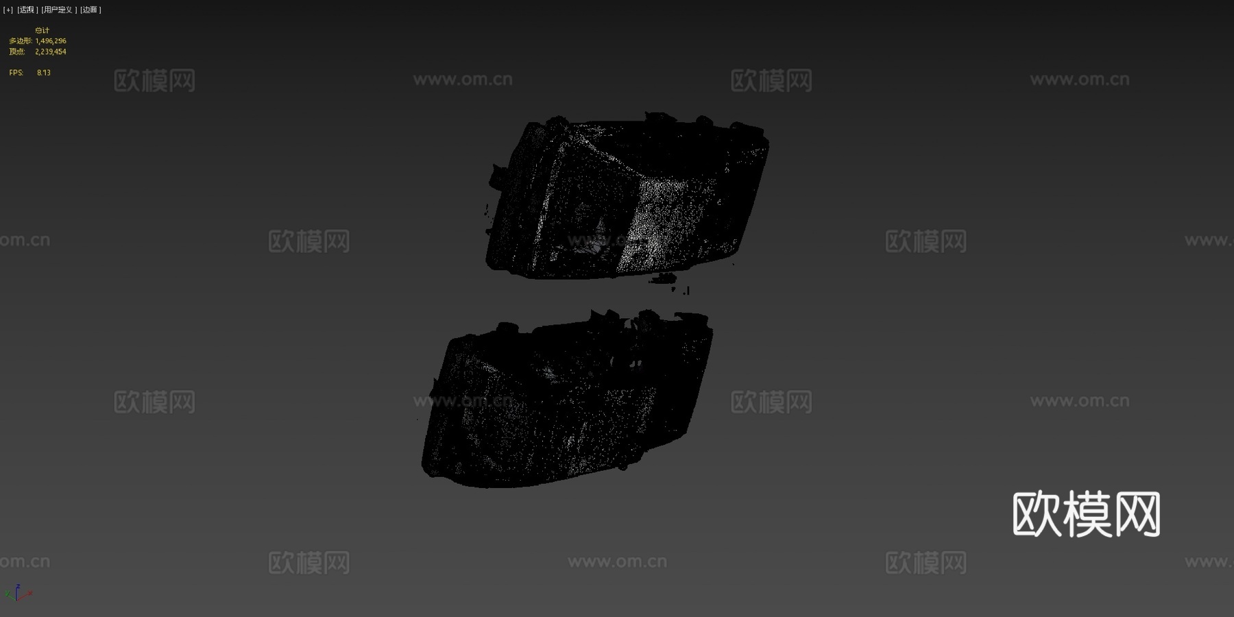两辆特塞尔原始扫描su模型