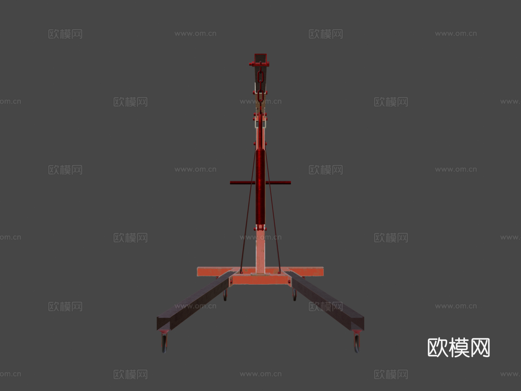 发动机吊机 发动机起重机su模型