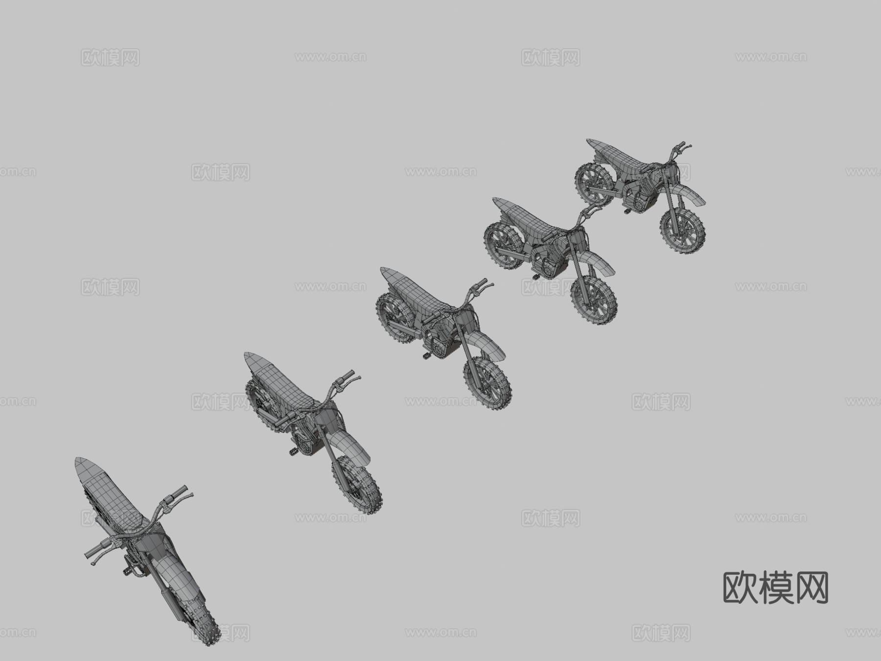 越野摩托车su模型