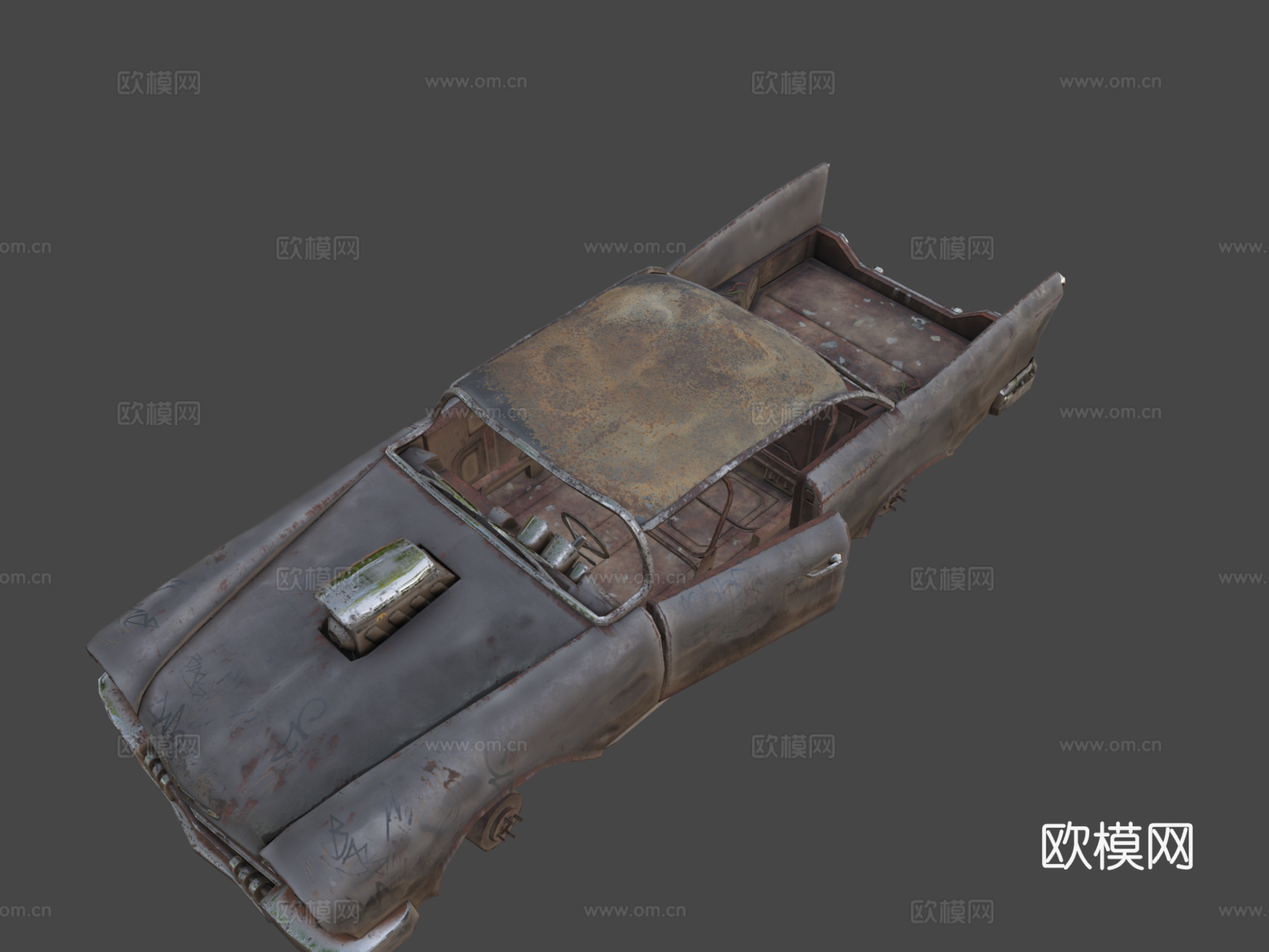 F4NV公路人残骸su模型