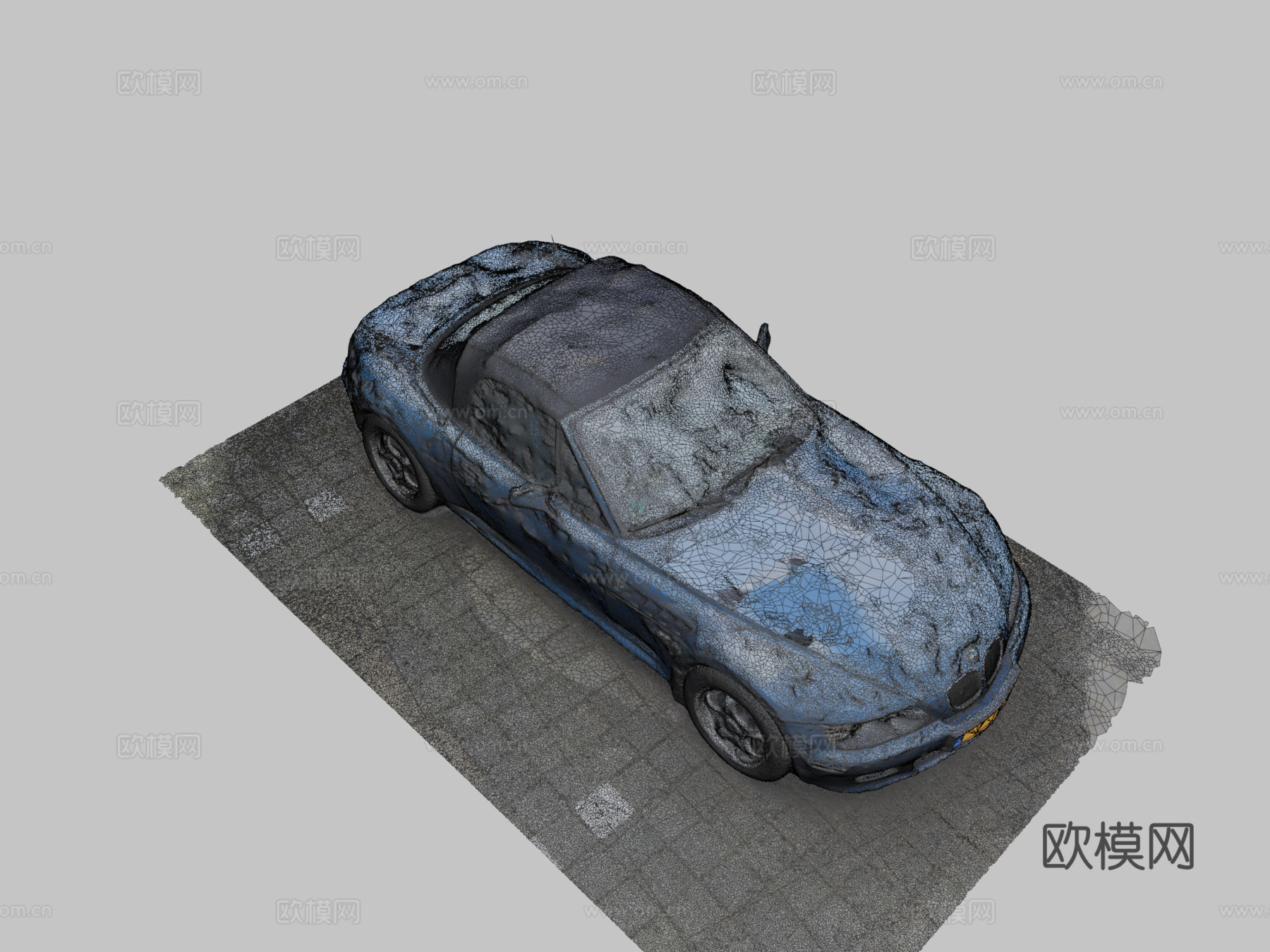 款宝马Z3敞篷车su模型