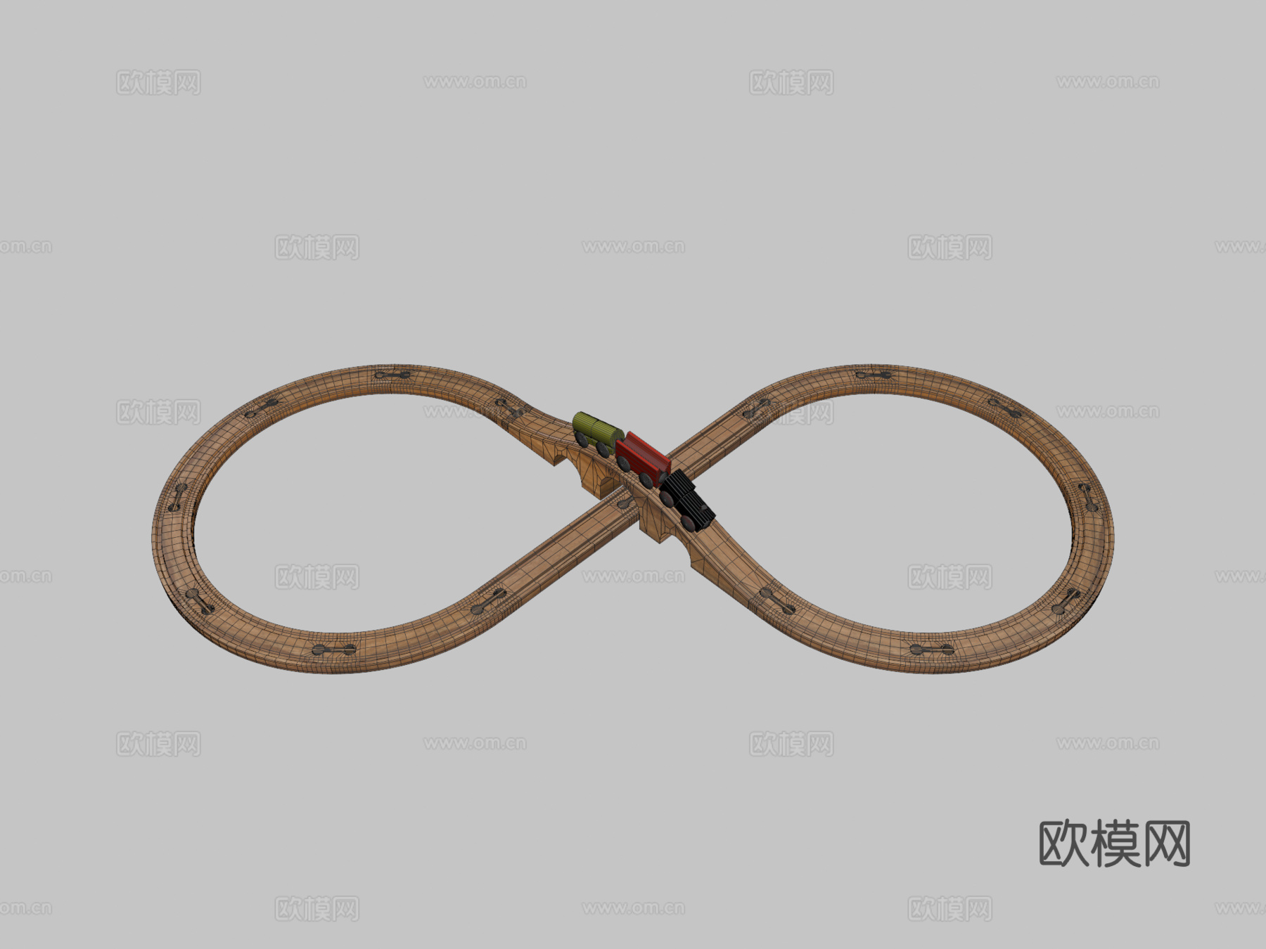 宜家利拉博基础火车套装su模型