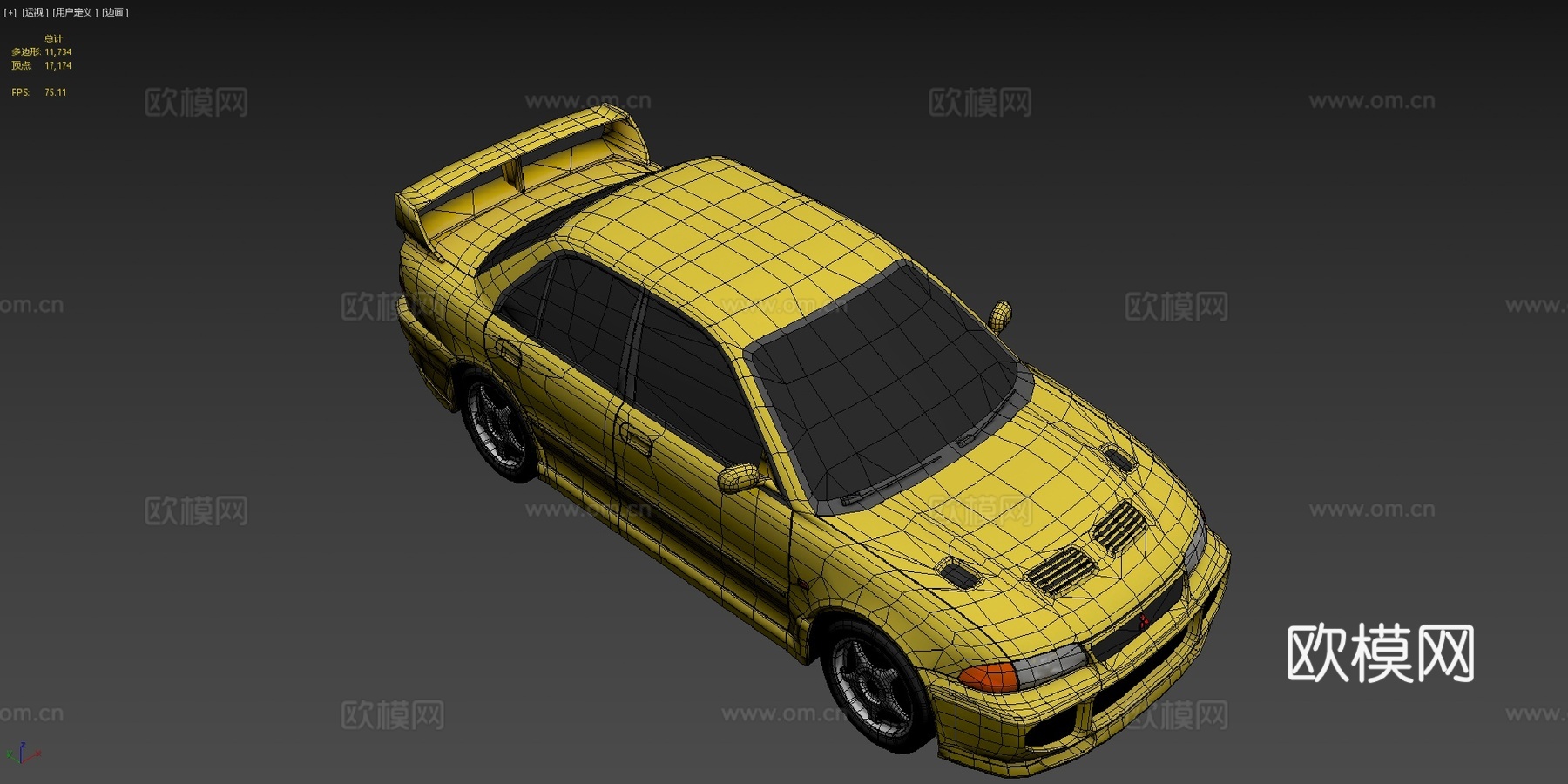 三菱蓝瑟Evo 3su模型