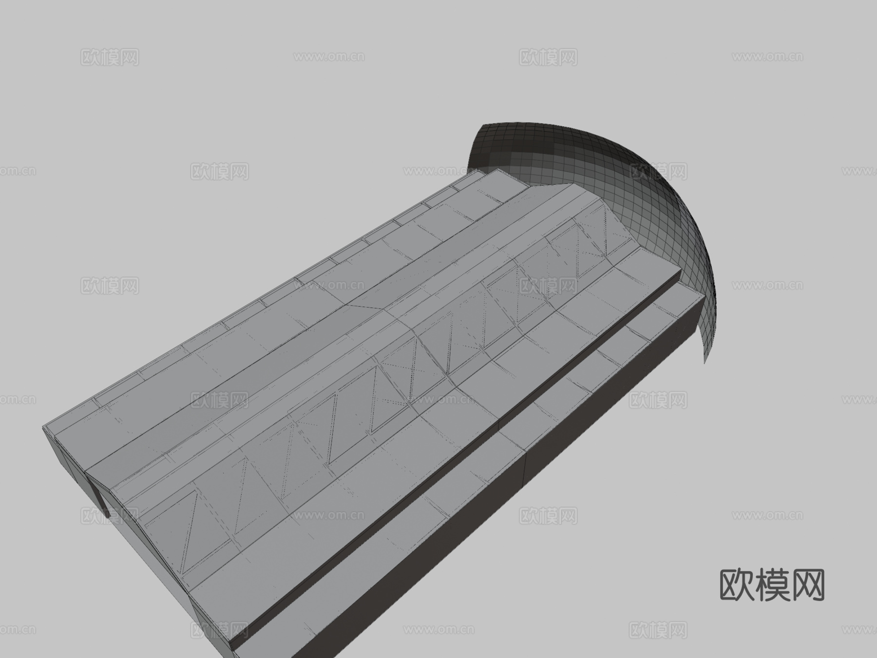 商业存储车库su模型