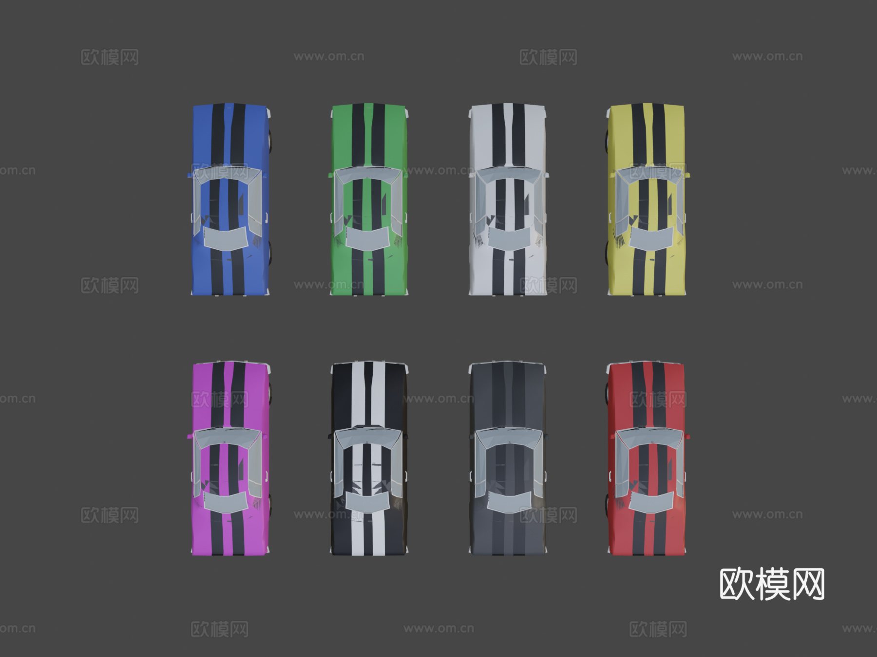 肌肉车低多边形su模型