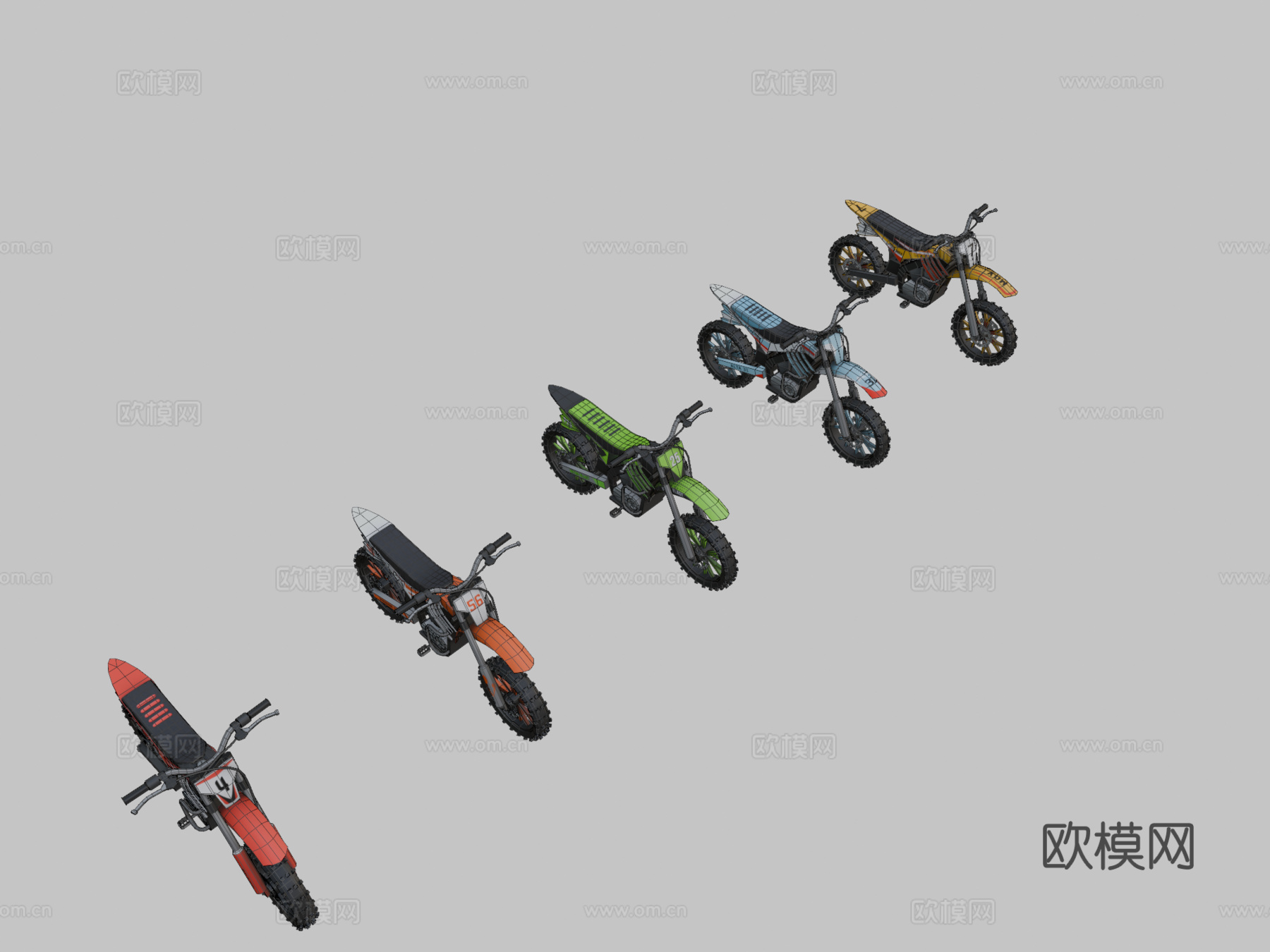 越野摩托车su模型