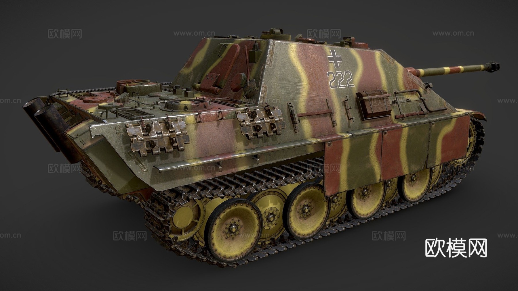 猎豹坦克涂装方案1su模型