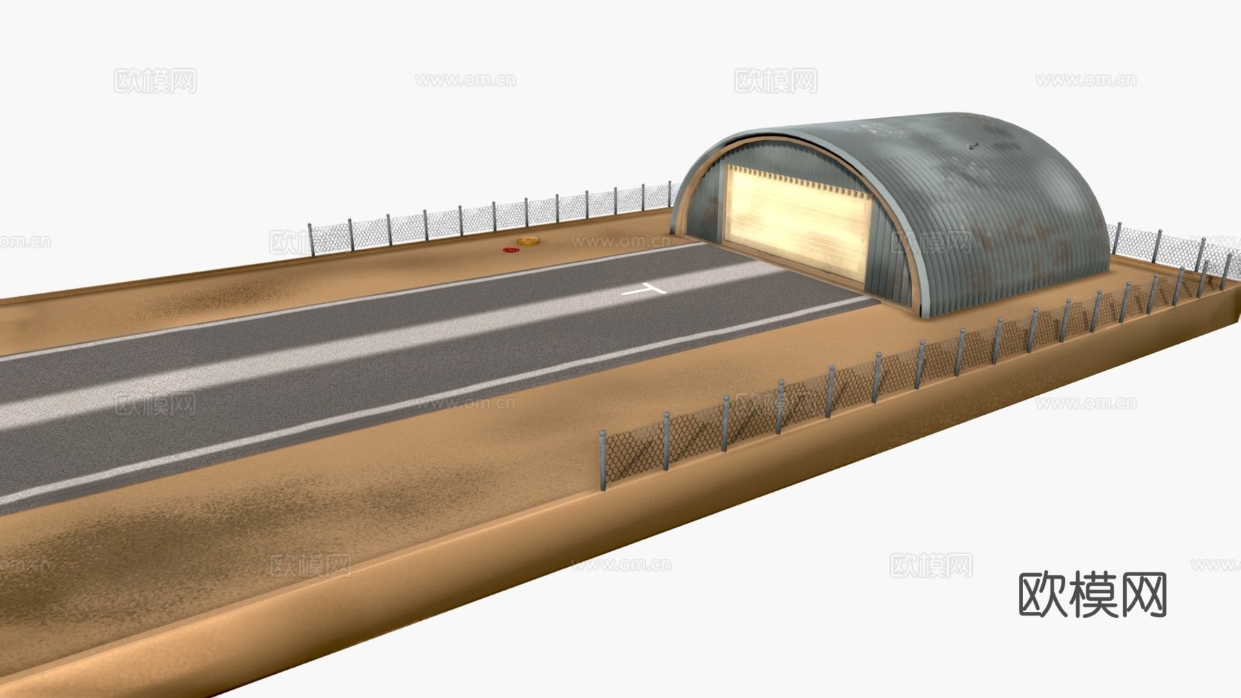 跑道和机库su模型