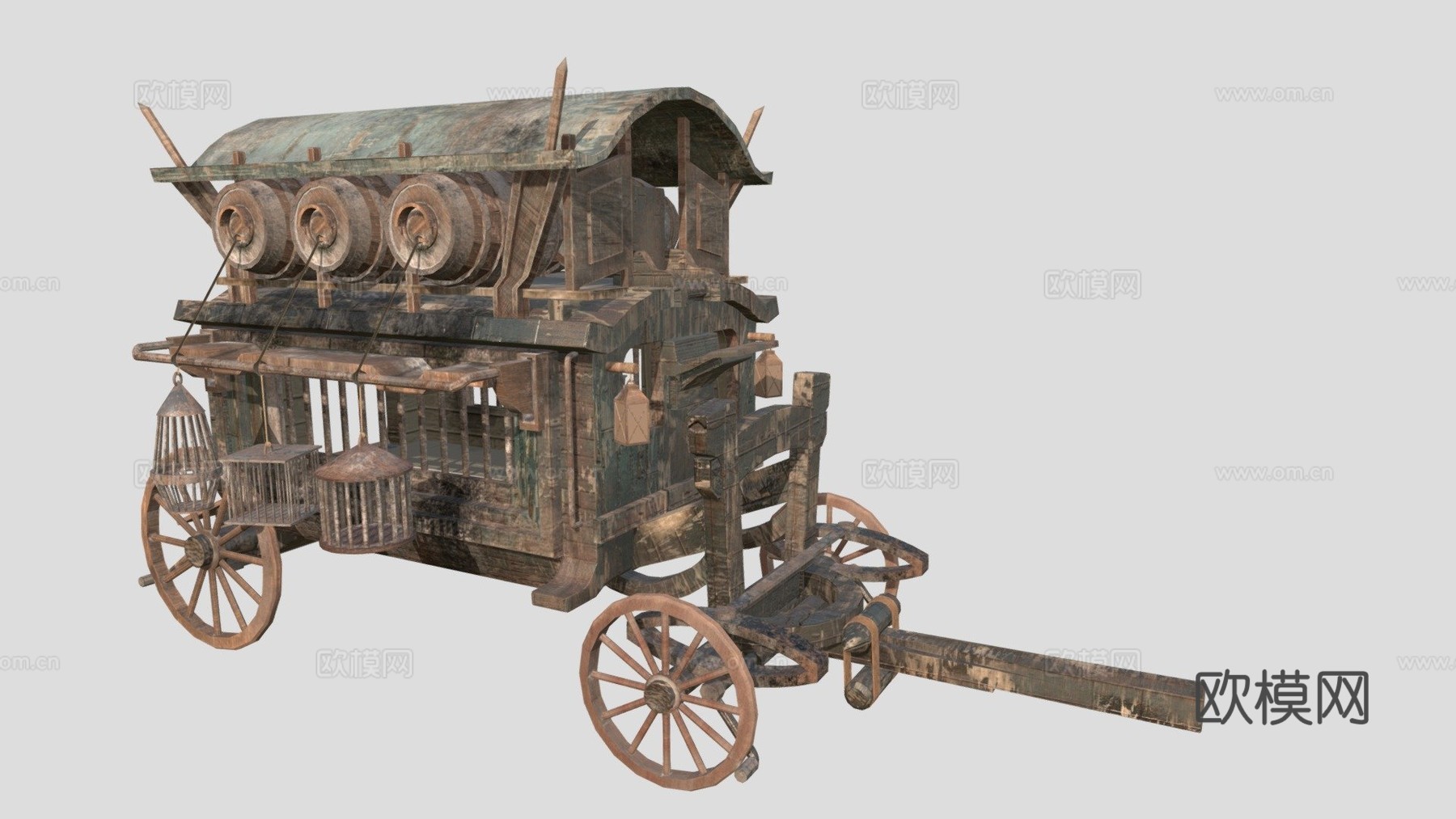 损坏车厢su模型