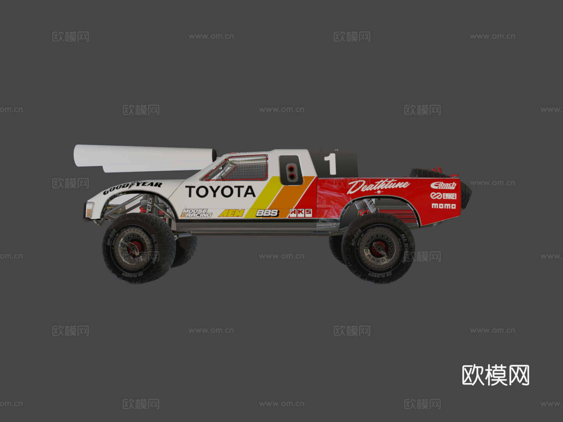 丰田巴哈奖杯卡车su模型