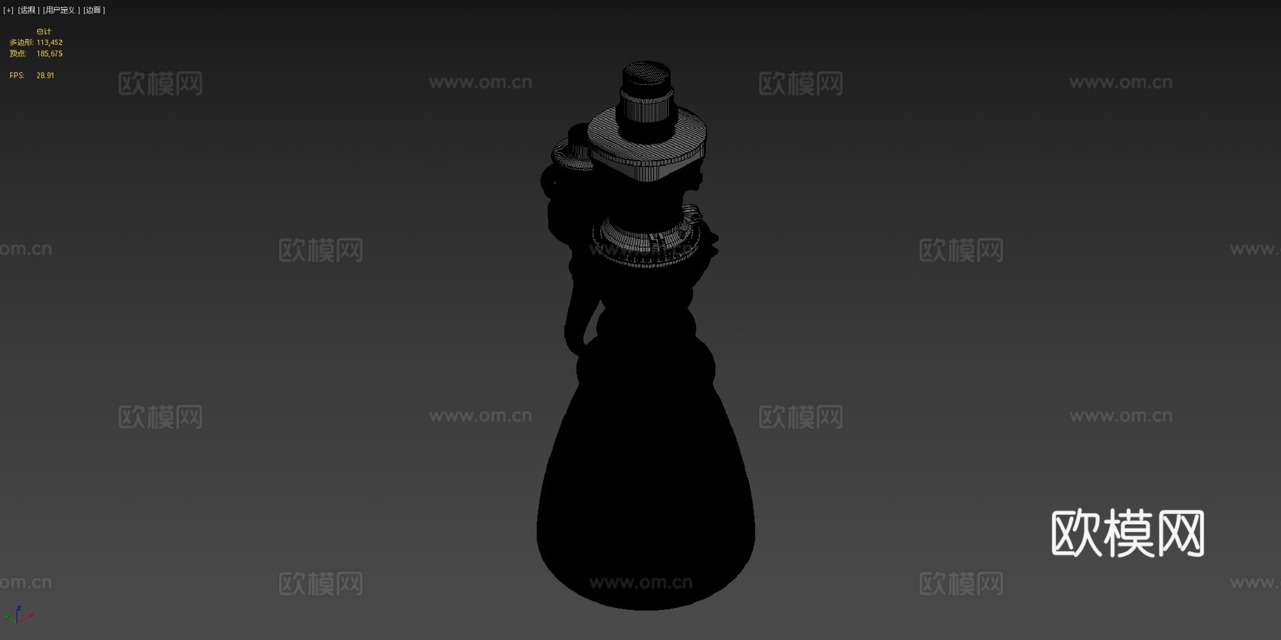 SpaceX星舰猛禽3发动机su模型