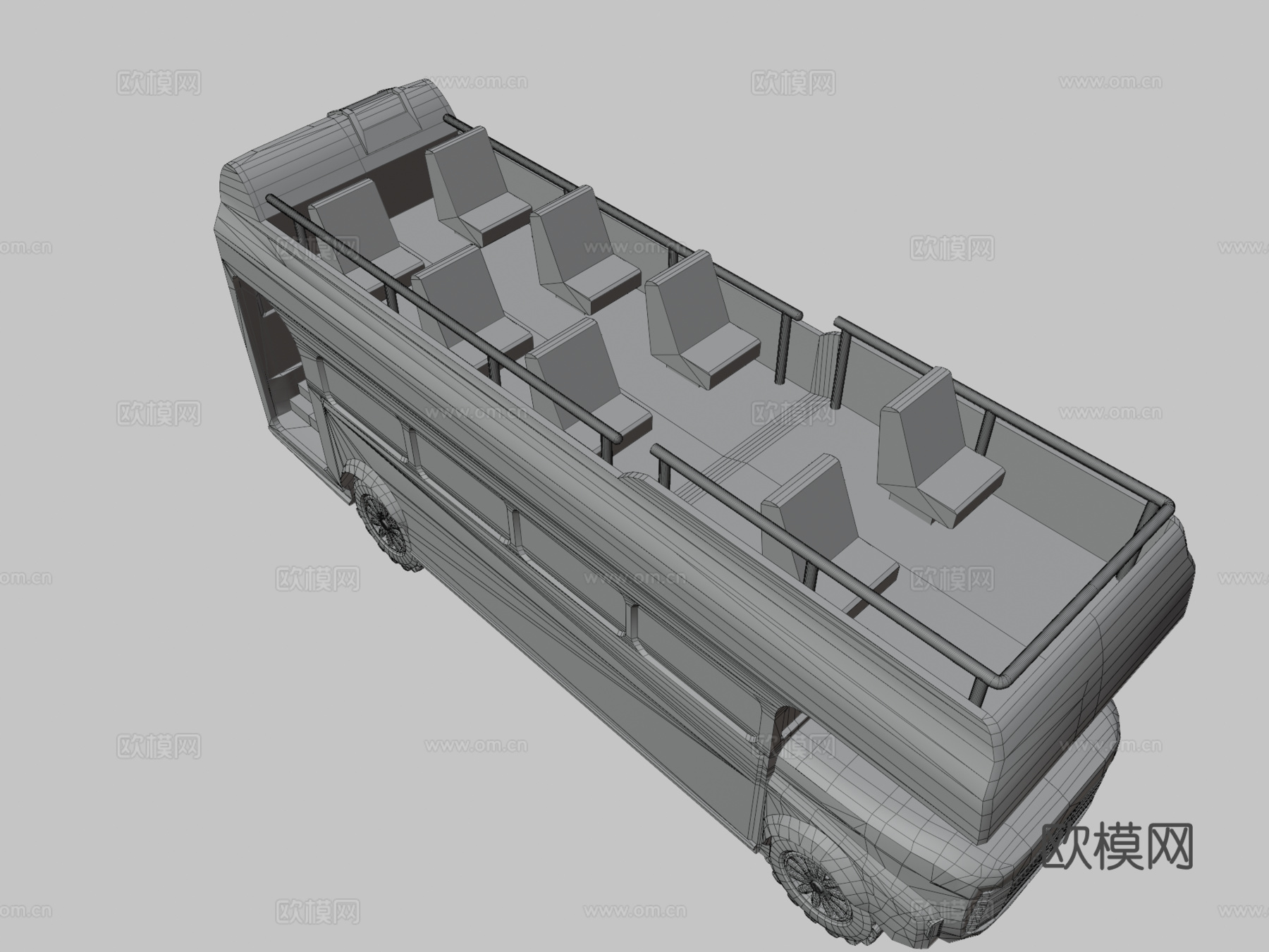 HCR旅游巴士su模型