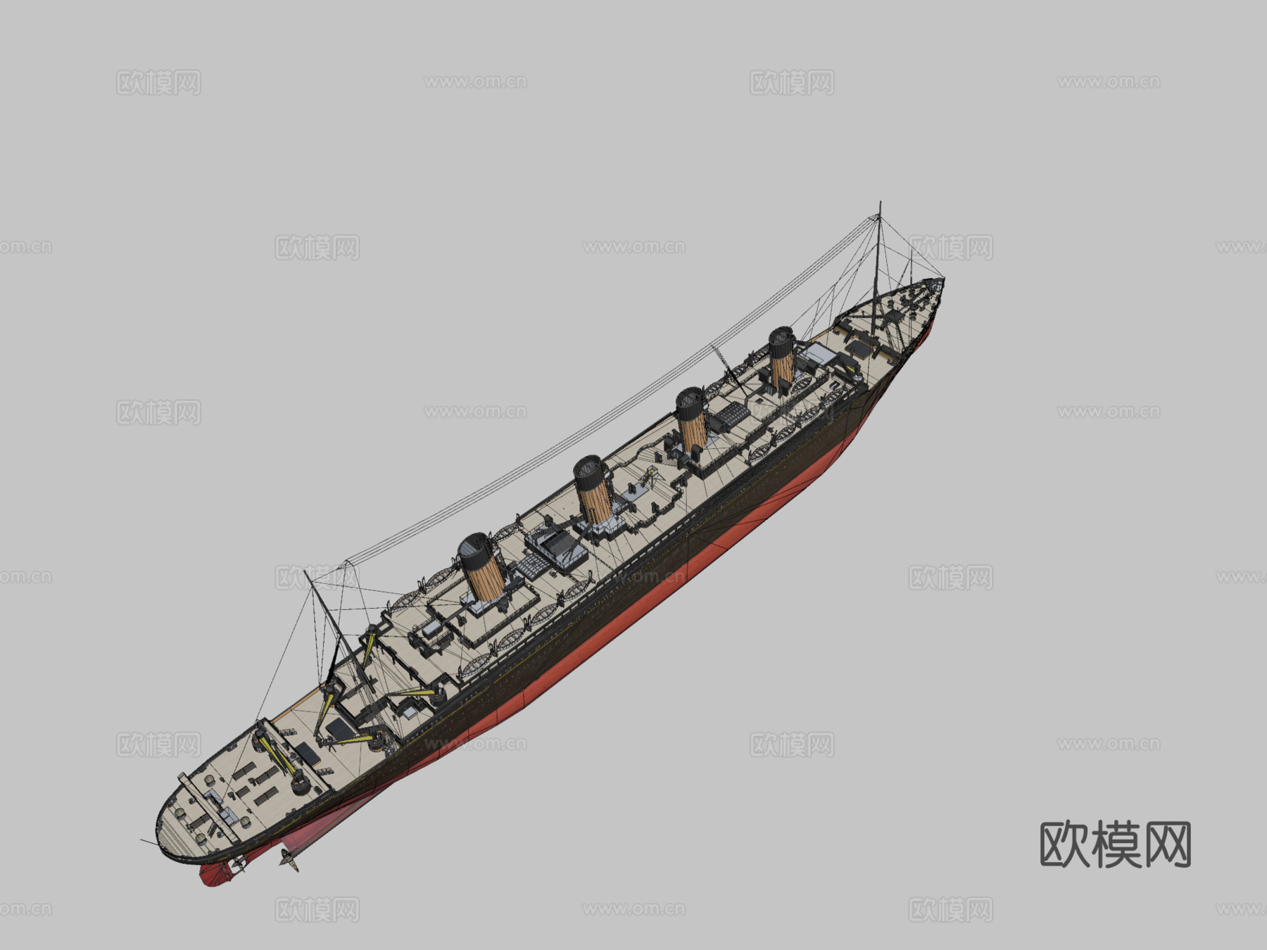 皇家邮轮泰坦尼克号su模型