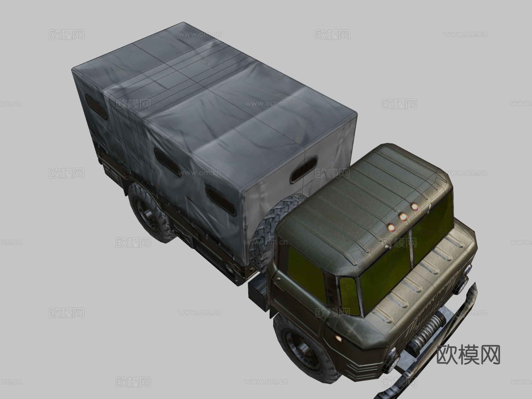 GAZ66越野卡车3d模型