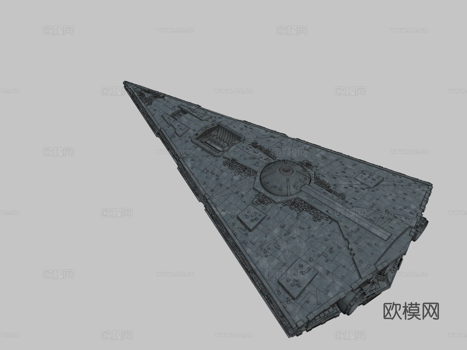 星球大战星际驱逐舰带灯光su模型