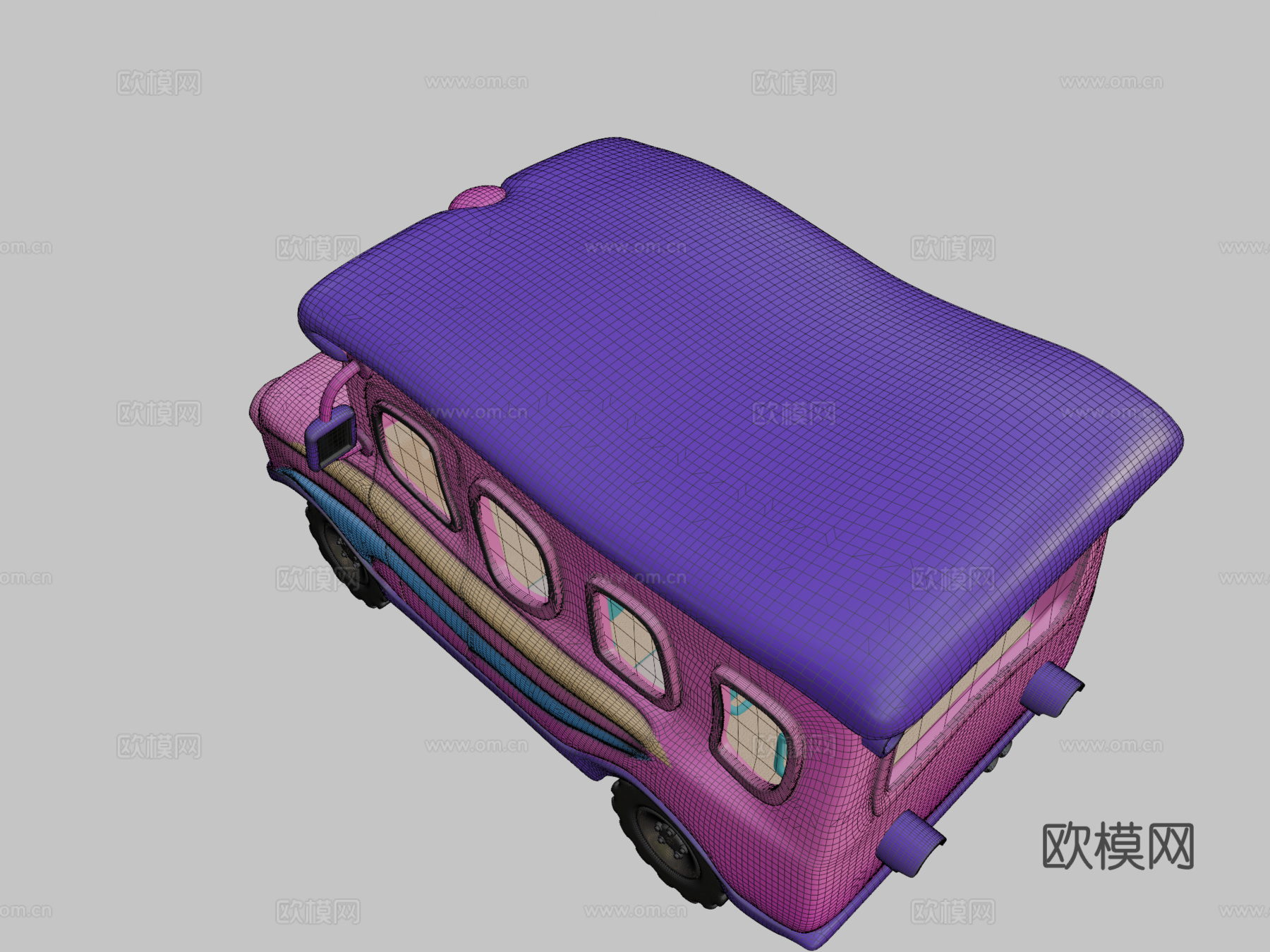 卡通巴士su模型