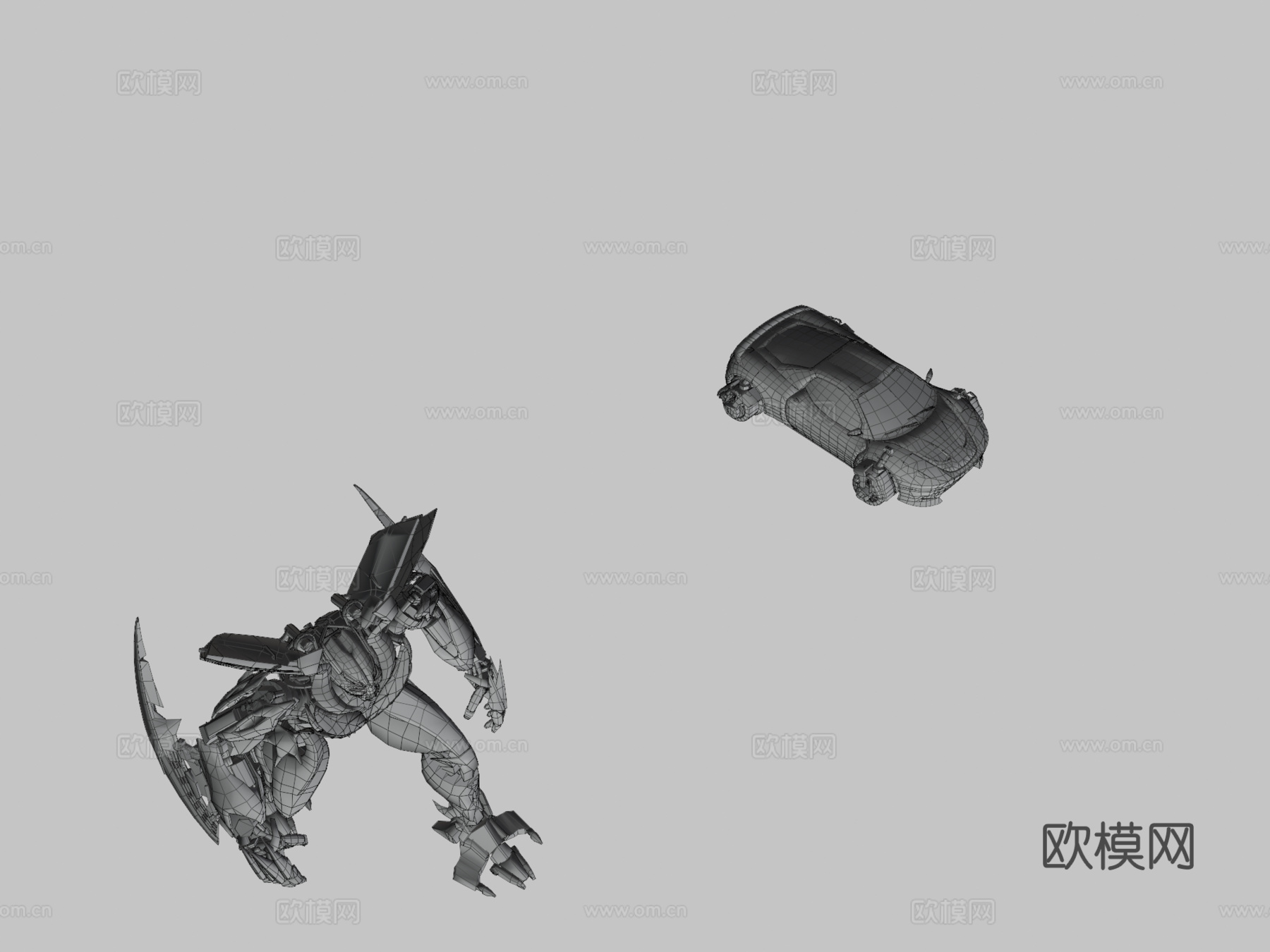 幻影变形金刚月黑之时su模型