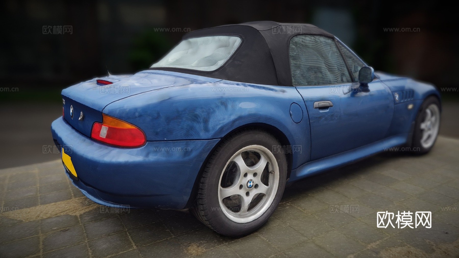 款宝马Z3敞篷车su模型